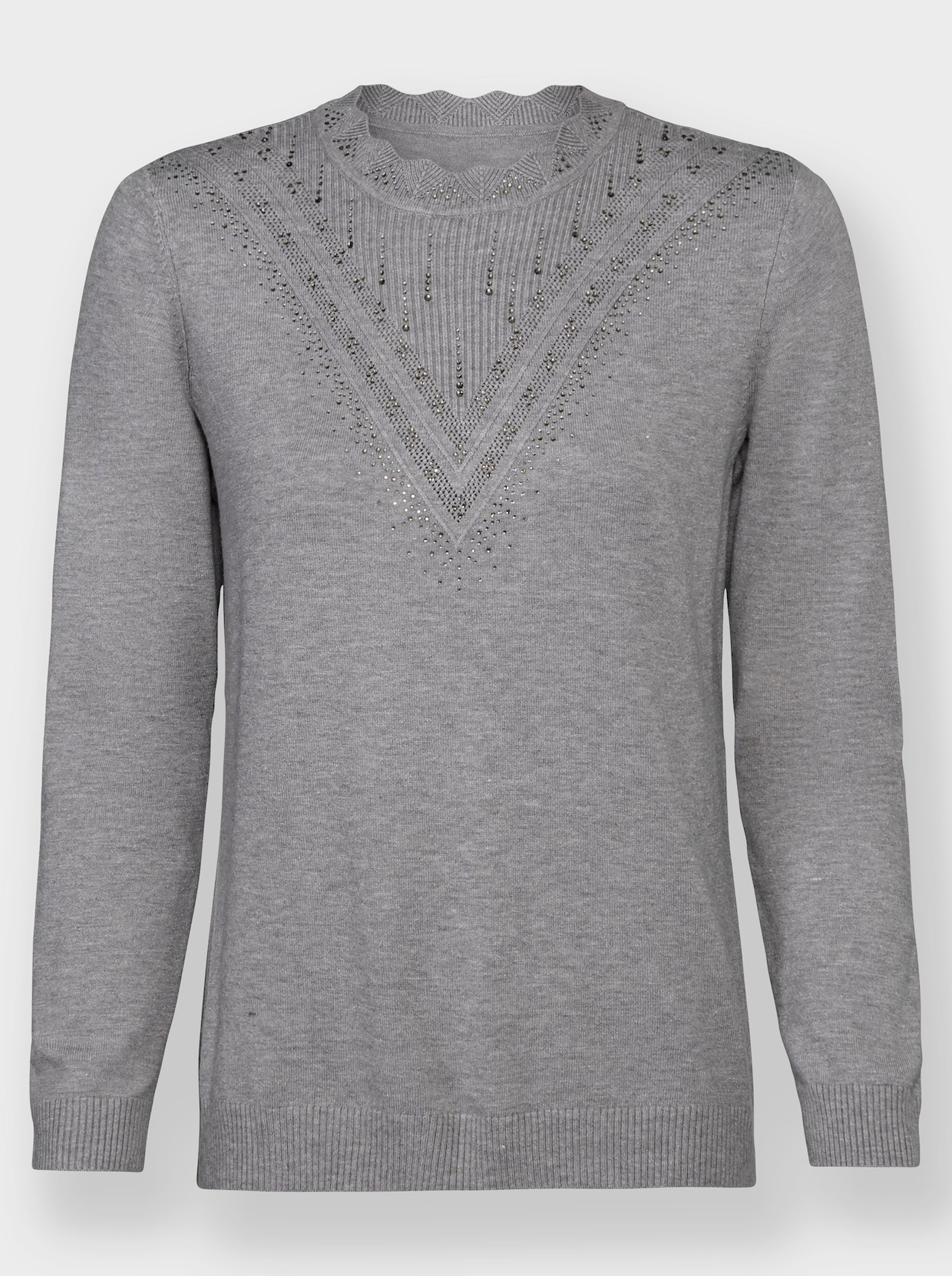 Pullover met lange mouwen - steengrijs/gemêleerd