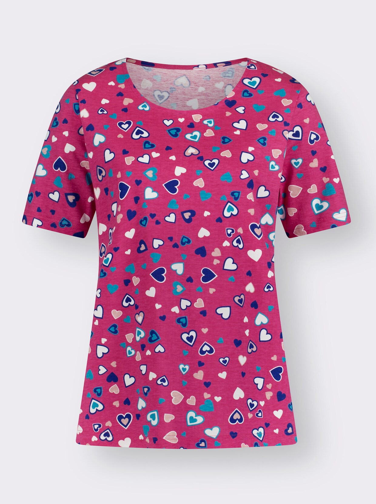 Shirt met korte mouwen - fuchsia geprint