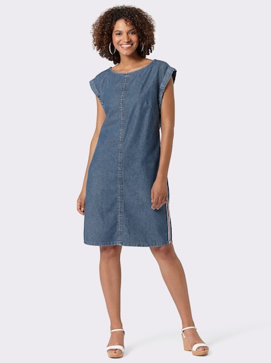 Jeanskleid aus reiner Baumwolle - blue-stone-washed