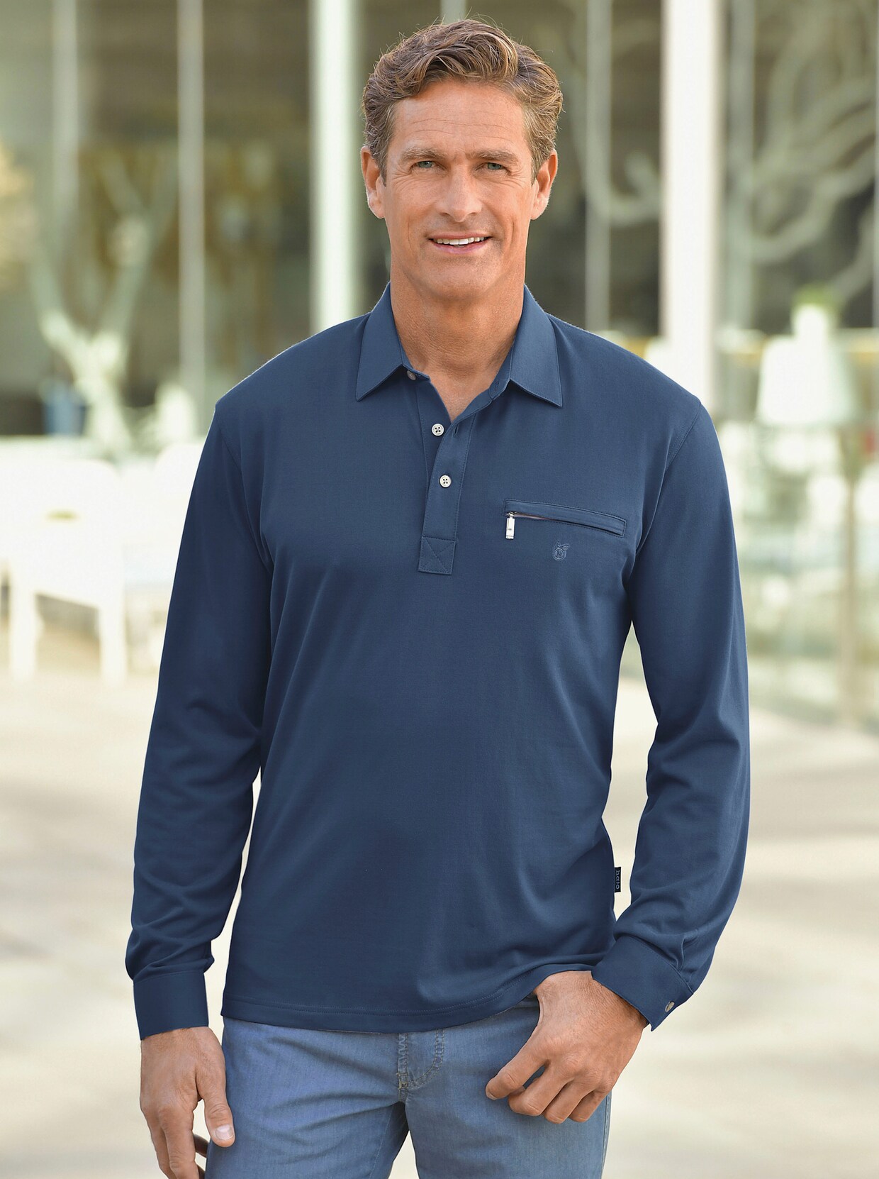 Hajo Longsleeve - jeansblauw