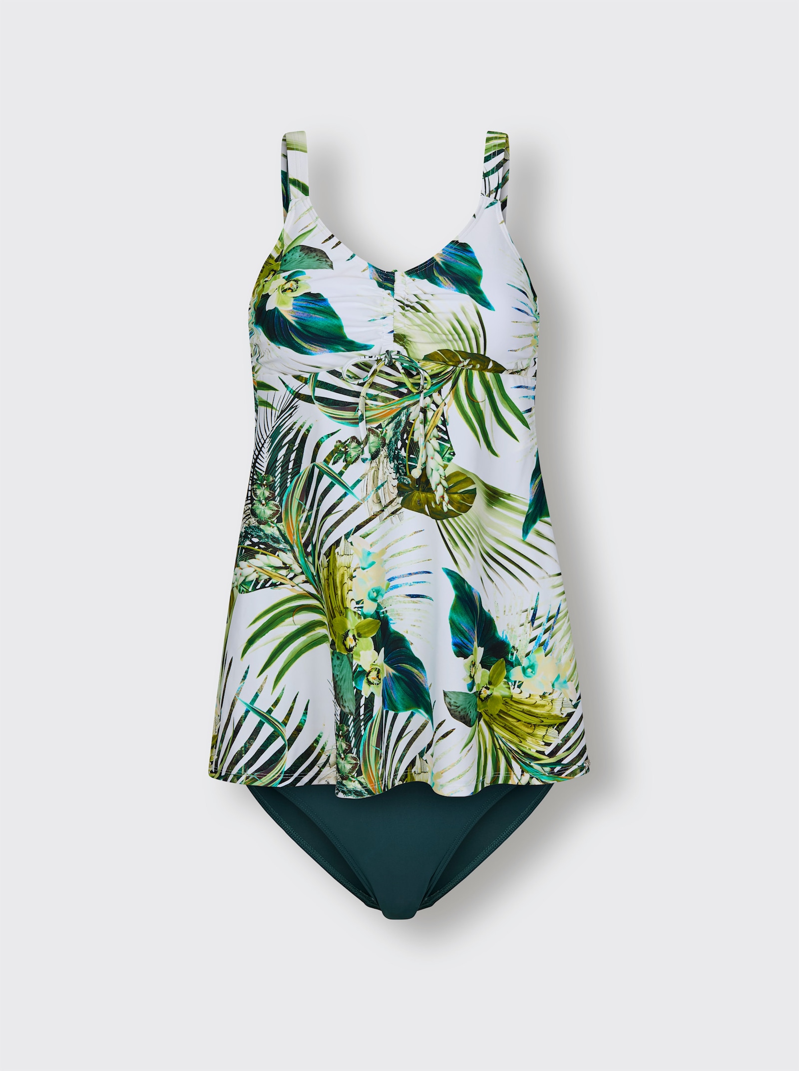 feel good Tankini - weiß-petrol-bedruckt