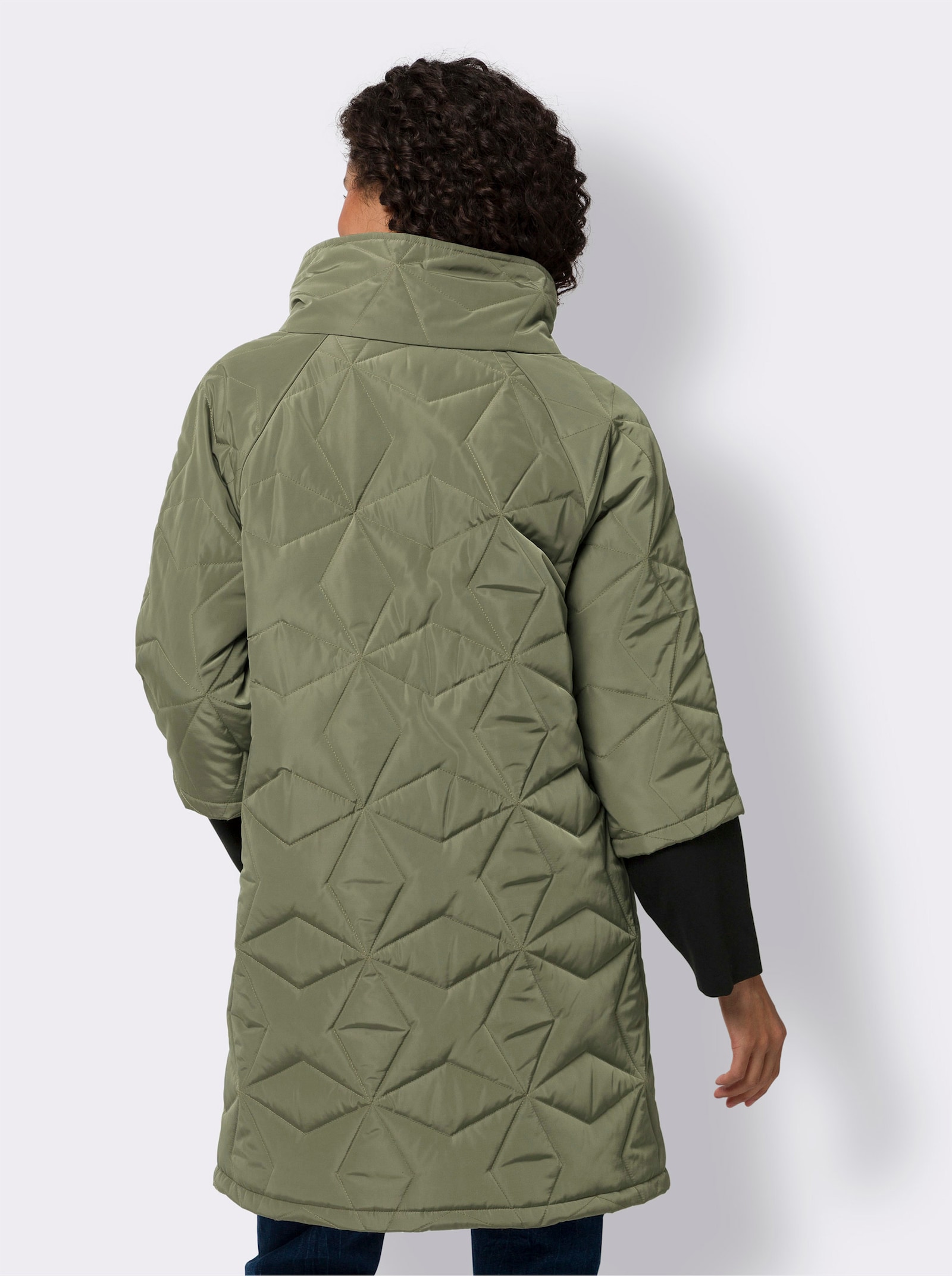 heine Veste longue avec piquage tendance - kaki