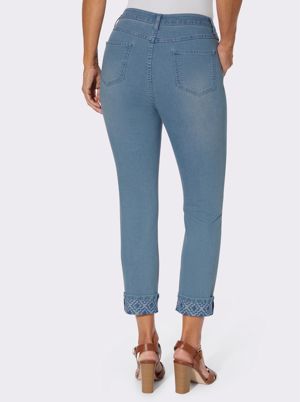 Ankle jeans - blue-bleached