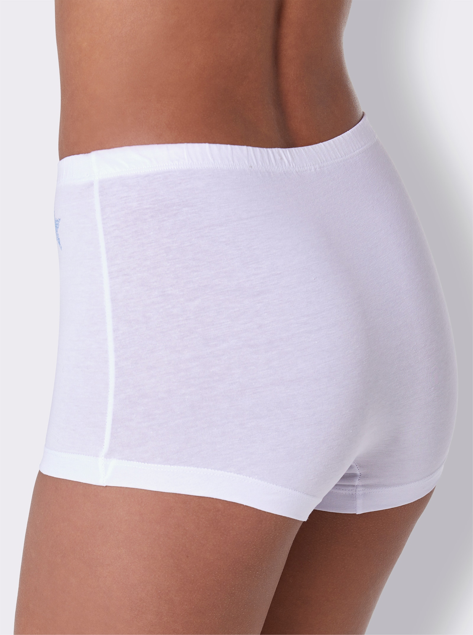 Hipster met sterretjesprint opzij voor - wit