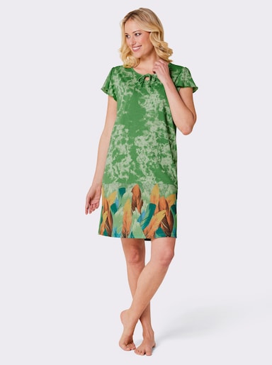 wäschepur Nachthemd mit Druckmuster - apfel-orange-bedruckt