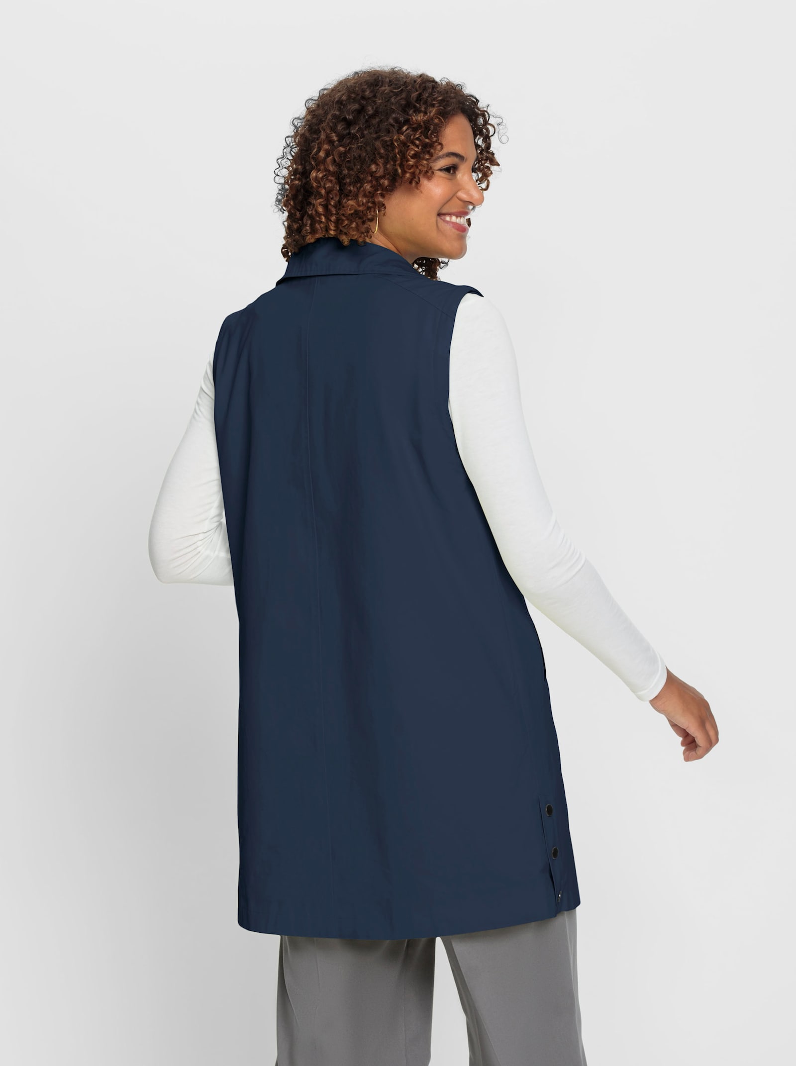 2-in-1-Jacke mit abnehmbarer Kapuze - dunkelblau
