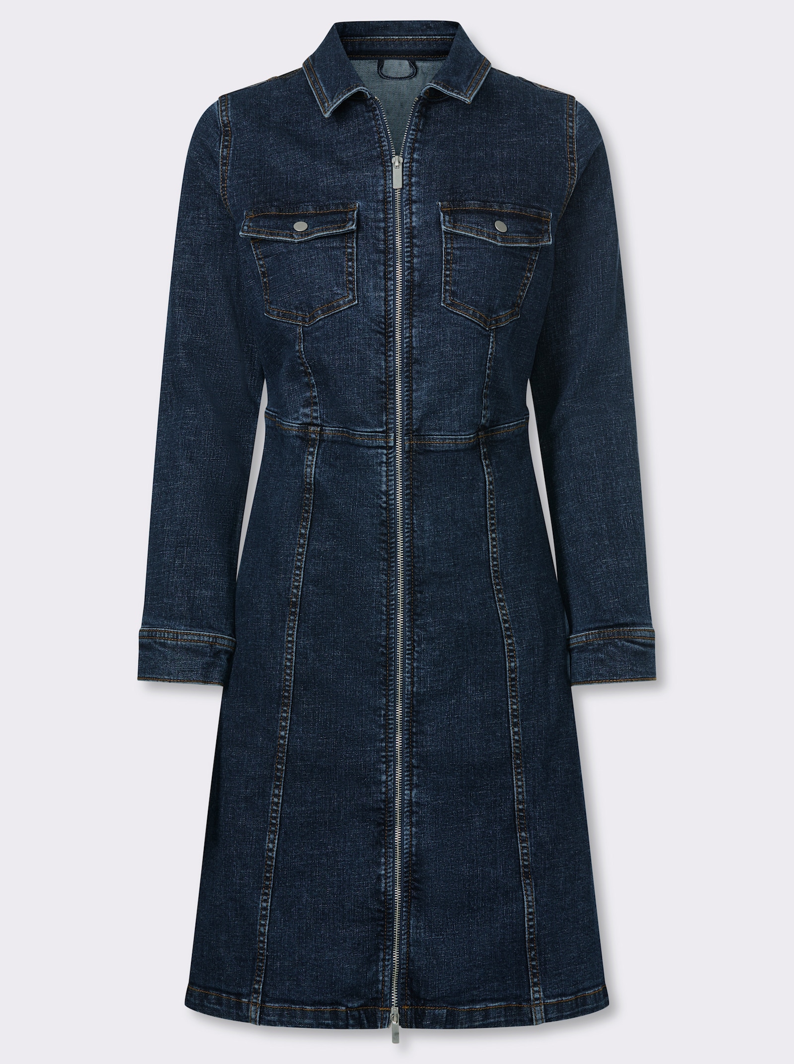 heine Jeansjurk met overhemdkraag - blue-stonewashed