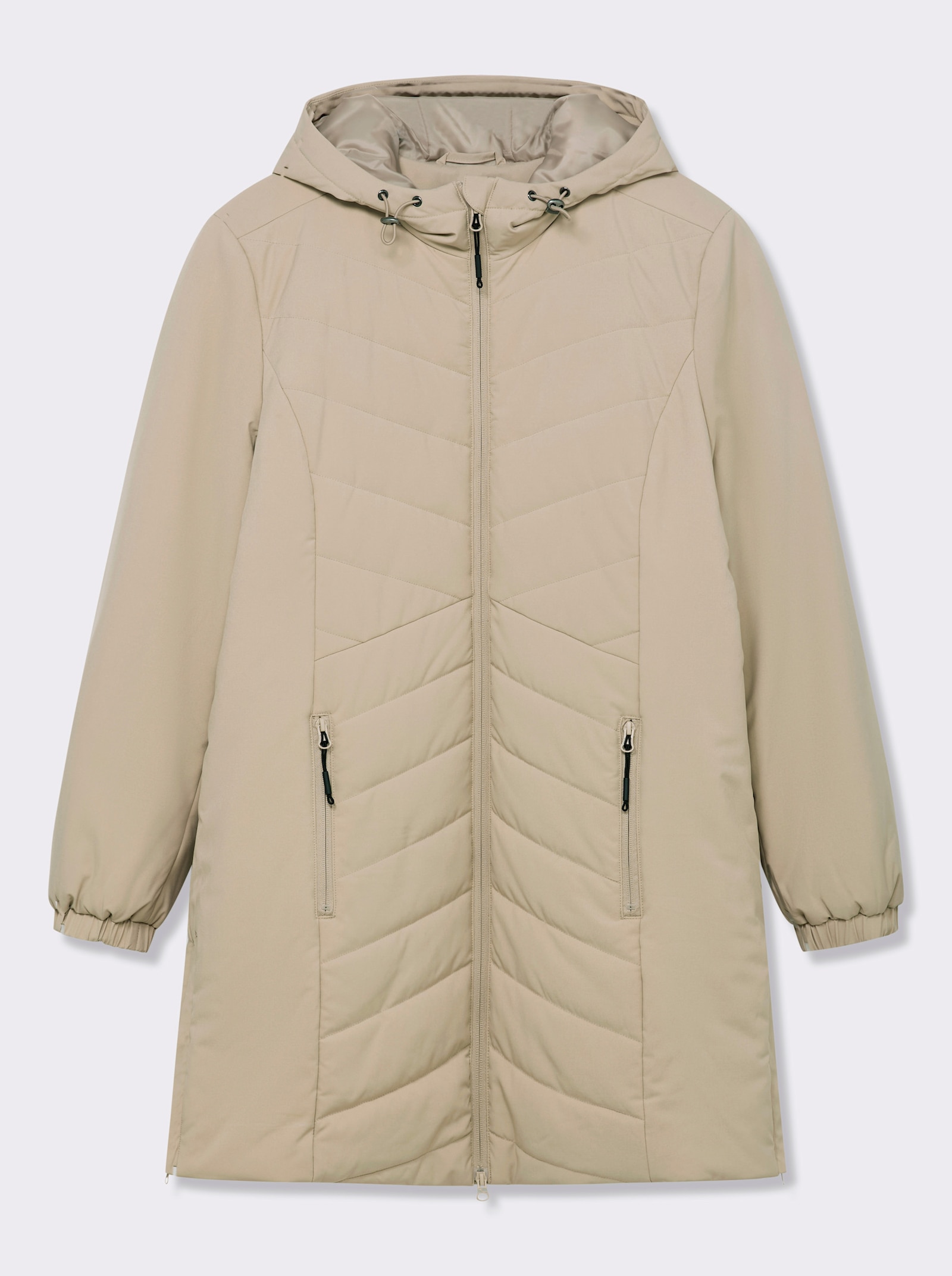 sheego Steppjacke im leichten A-Schnitt - beige