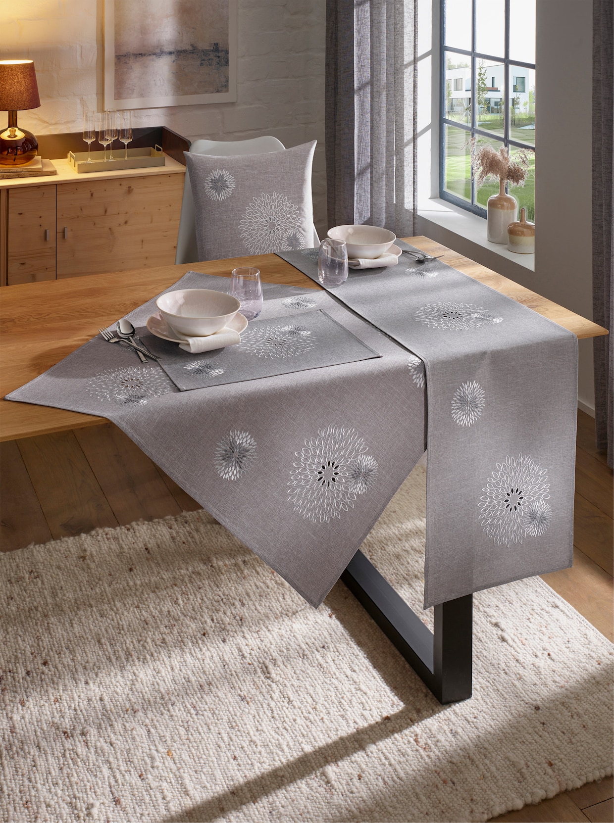 Tischdecke - grau
