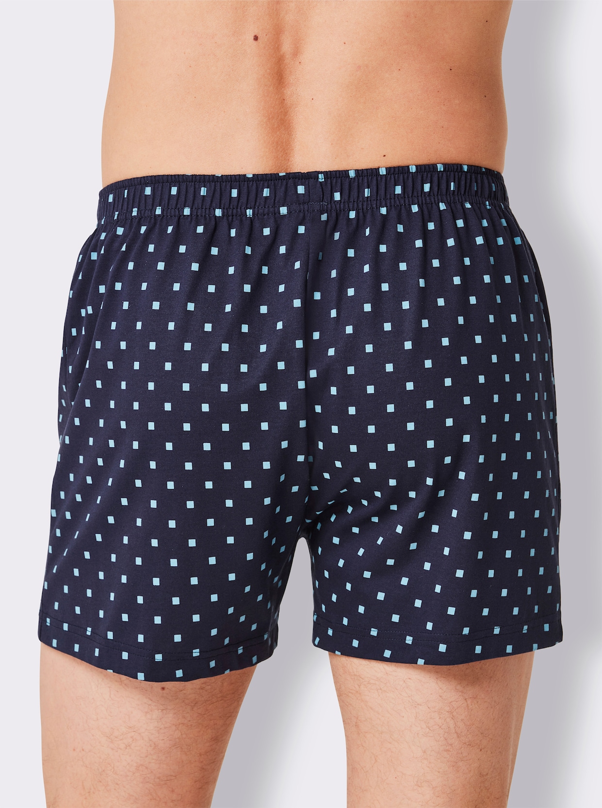 KINGsCLUB Boxershorts - marine-gestreift + marine-bedruckt + marine-kariert