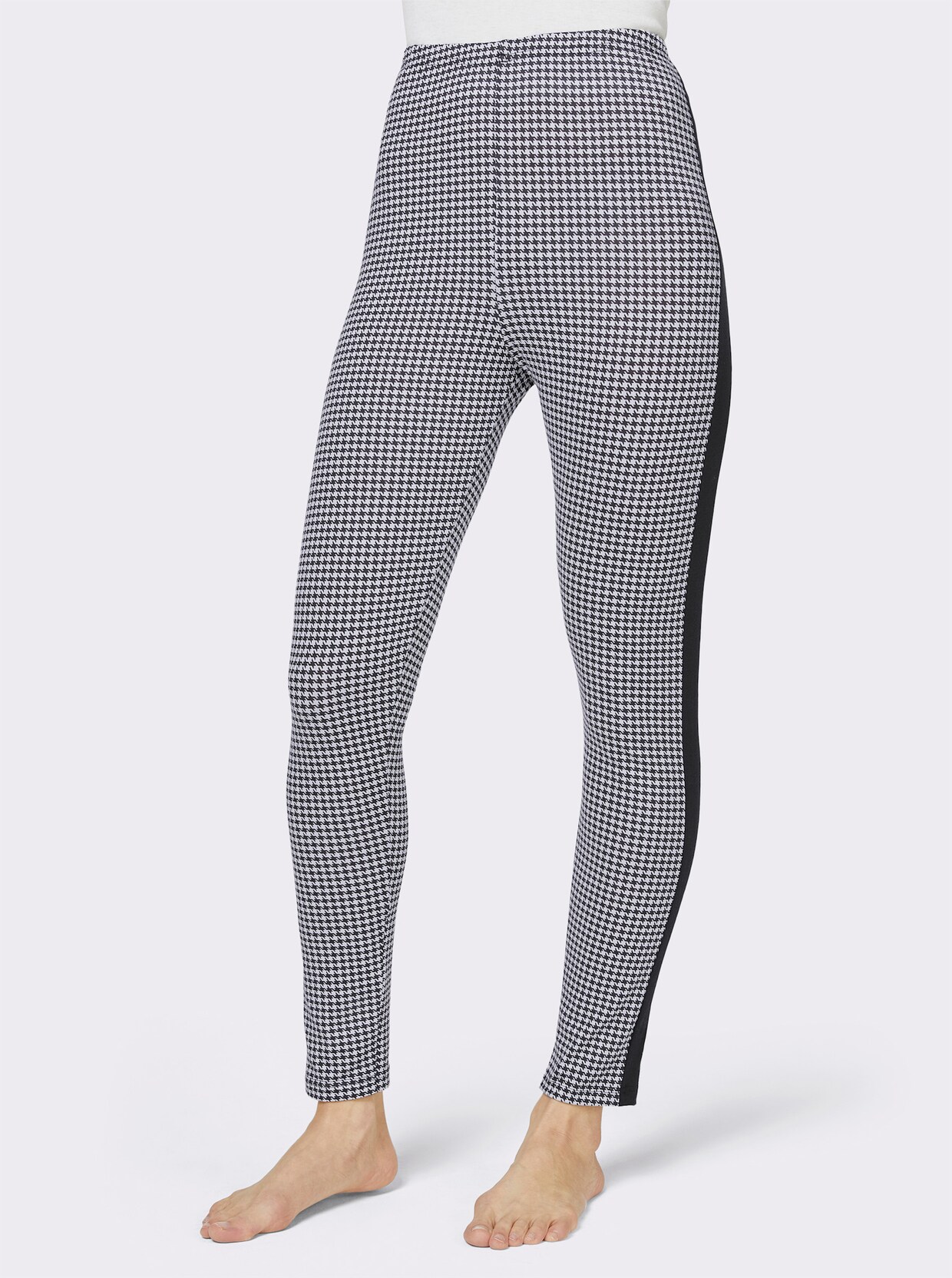 feel good Legging - zwart/wit bedrukt + zwart