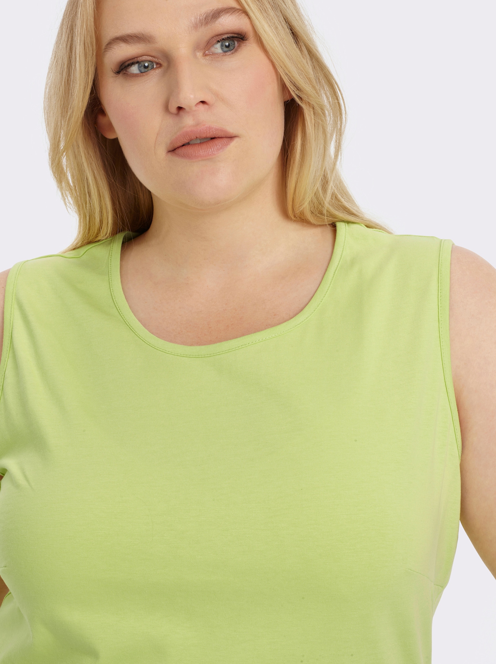 Trägertop mit Rundhals-Ausschnitt - grün