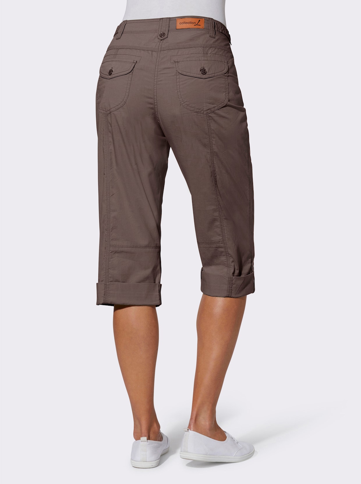 Capri-Hose - dunkeltaupe