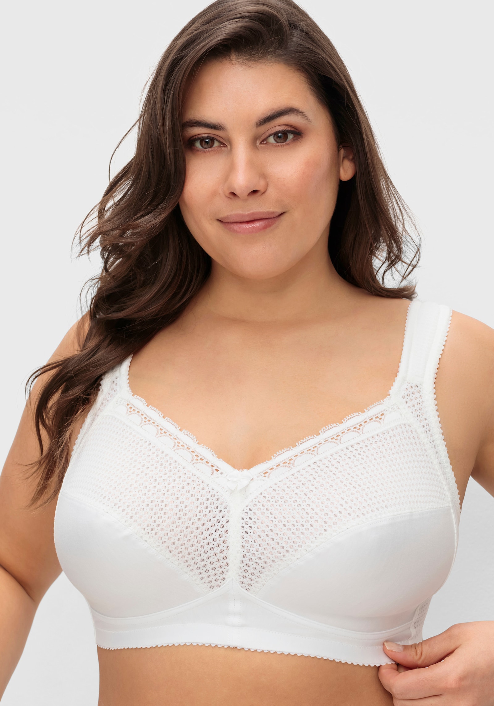 Miss Mary Entlastungs-BH ohne Bügel mit Komfortträgern - weiß