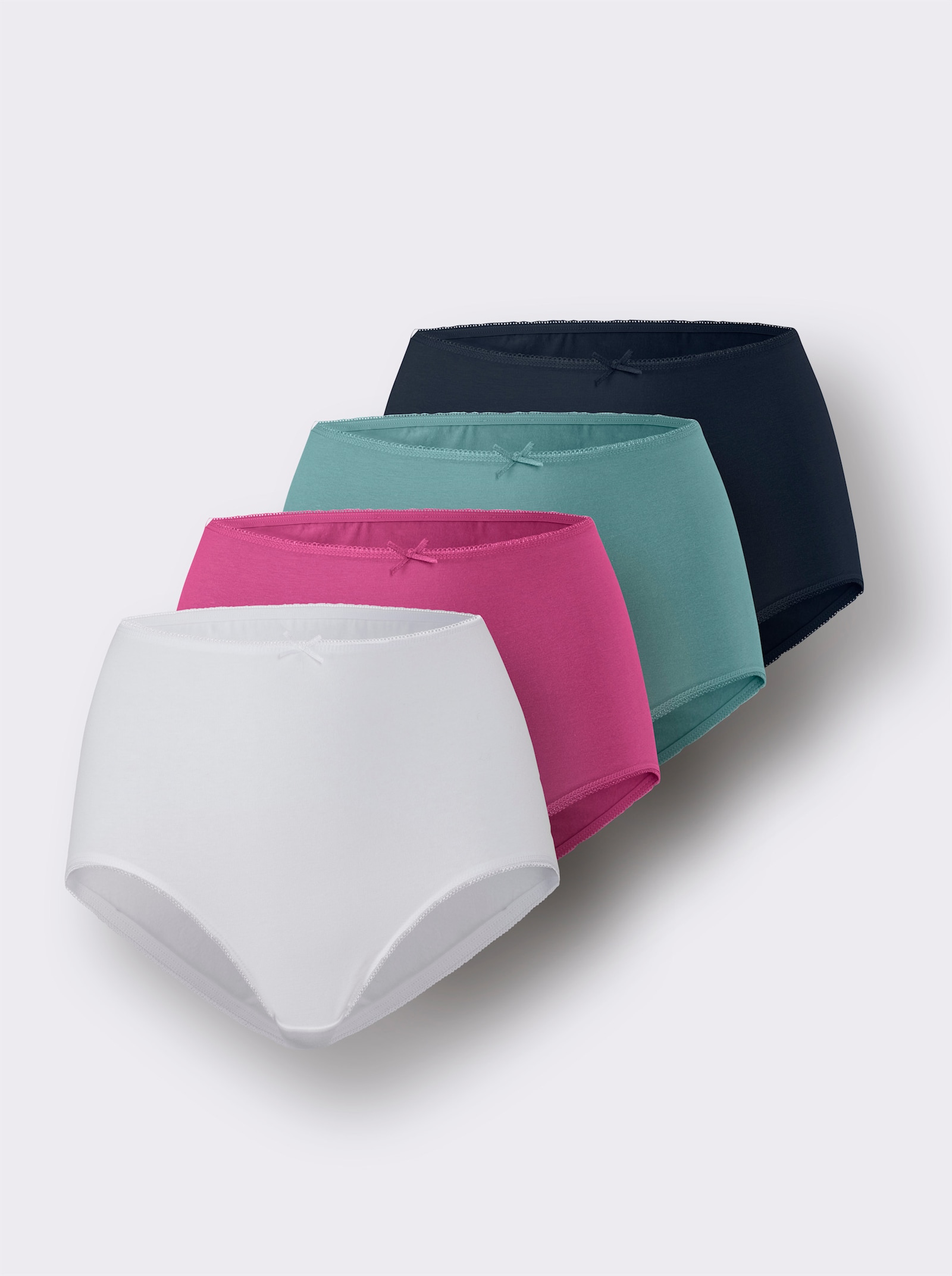 wäschepur Tailleslip met elastische boorden - wit + magenta + marine + jade