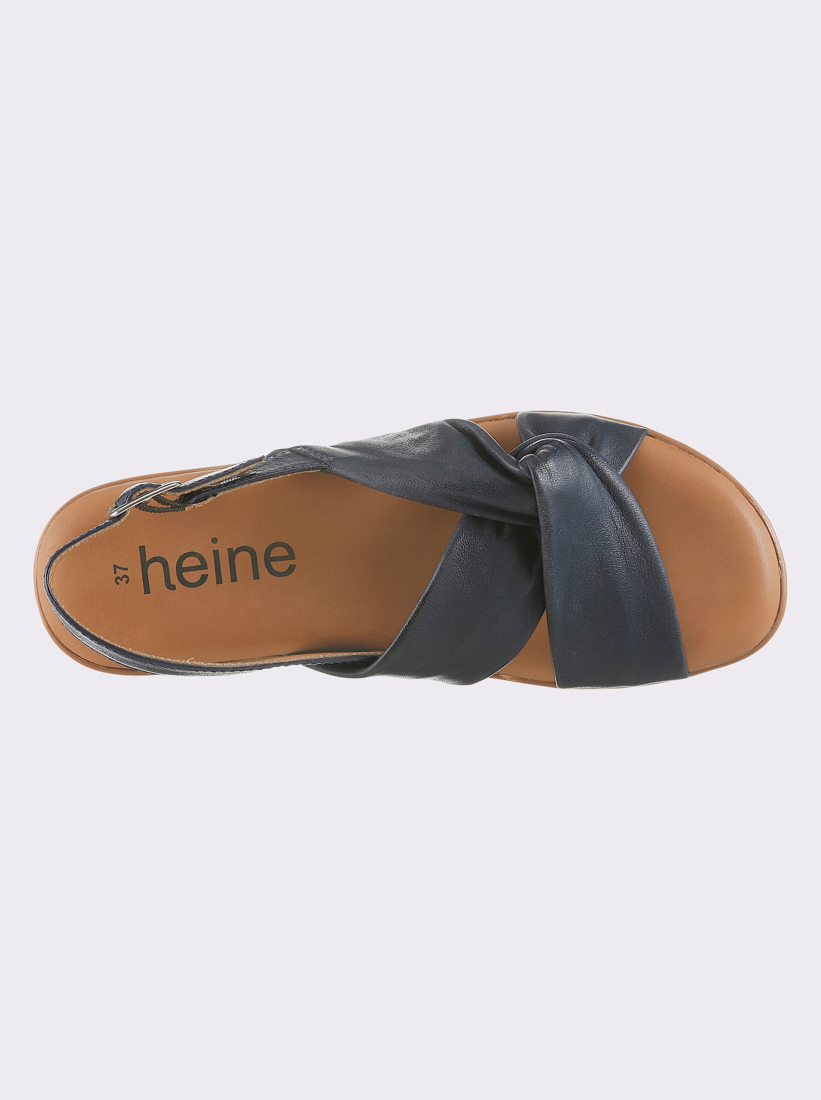 heine Sandale - marine-weiß