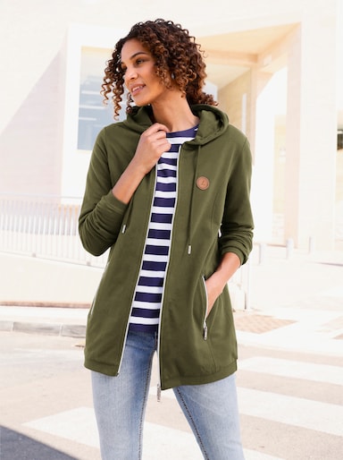 Sweatjacke - oliv