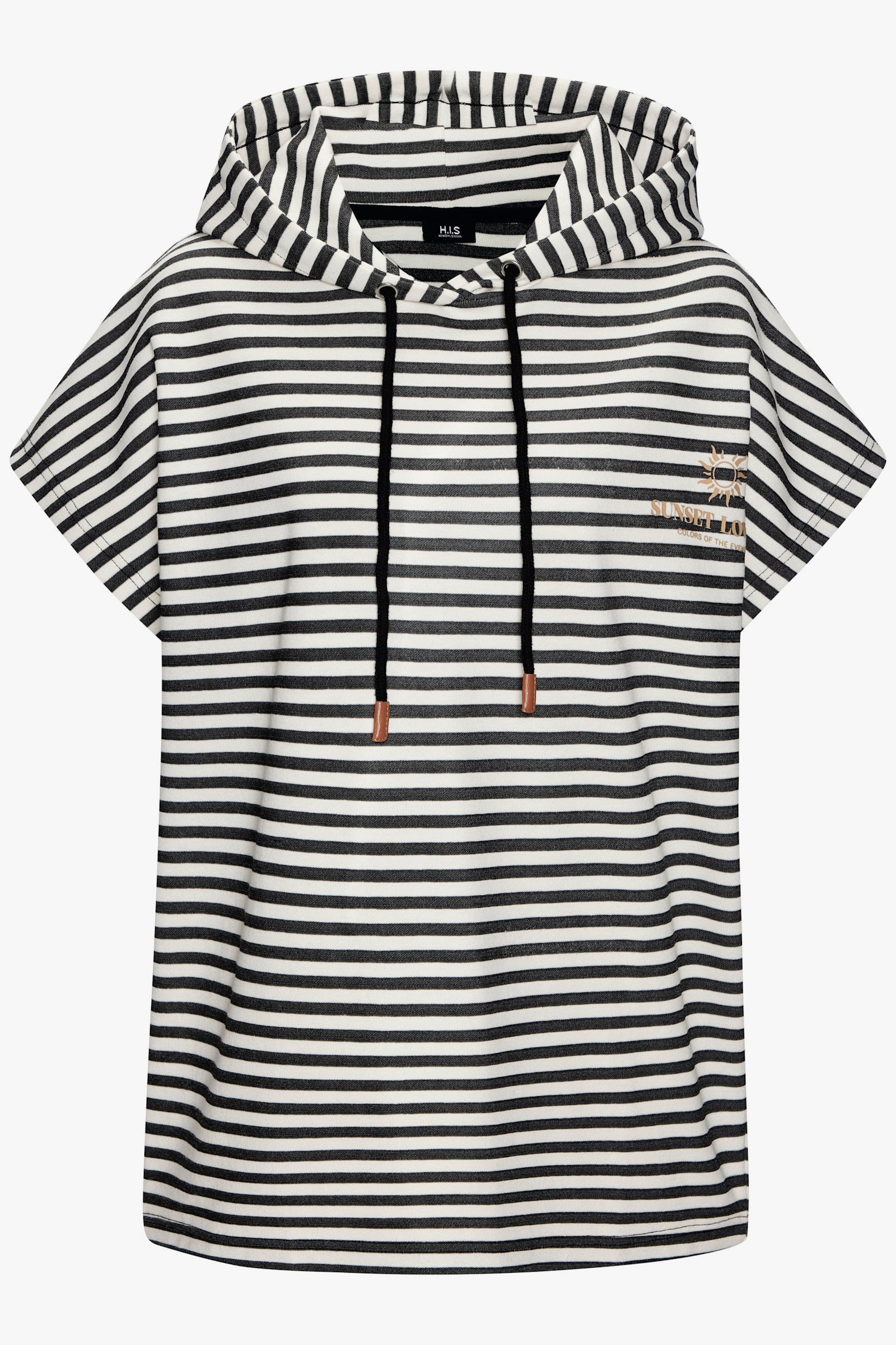 H.I.S Kapuzenshirt - schwarz gestreift