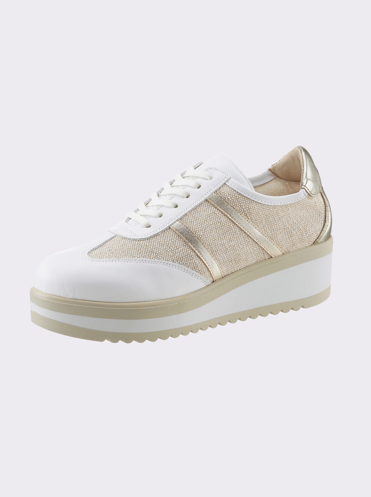 heine Chaussures à lacets - blanc-sable