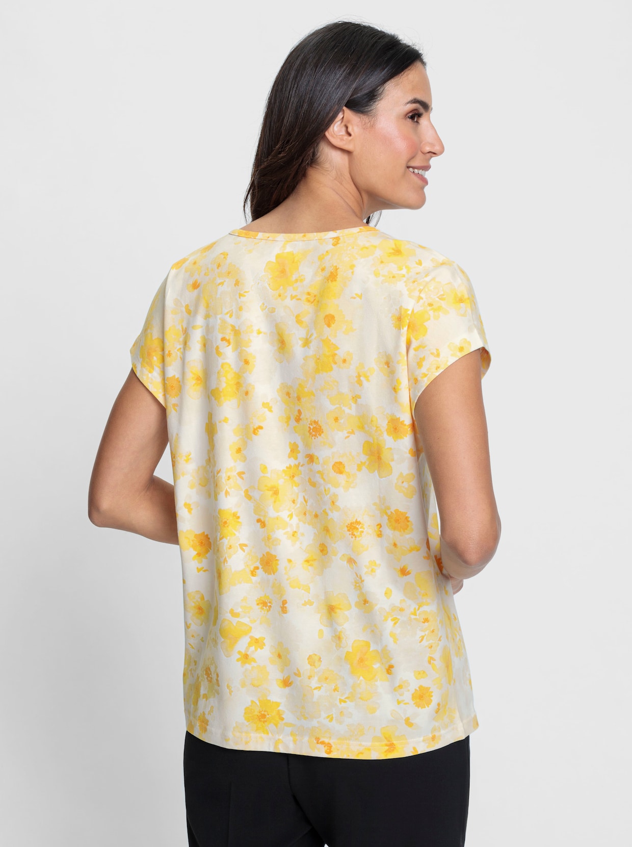 Shirt met print - citroen/wit bedrukt
