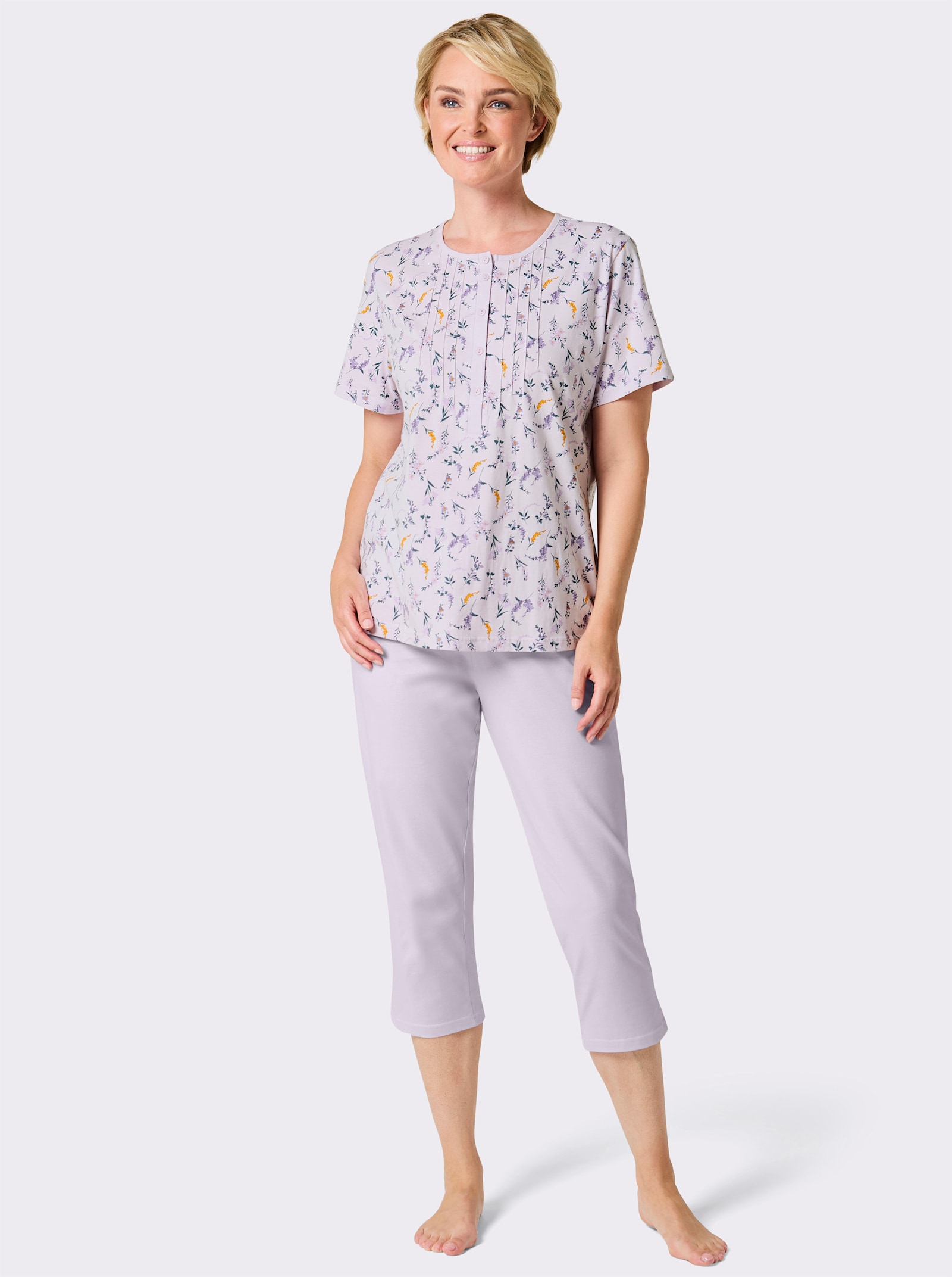 Comtessa Capri-Anzug - rosé-bedruckt