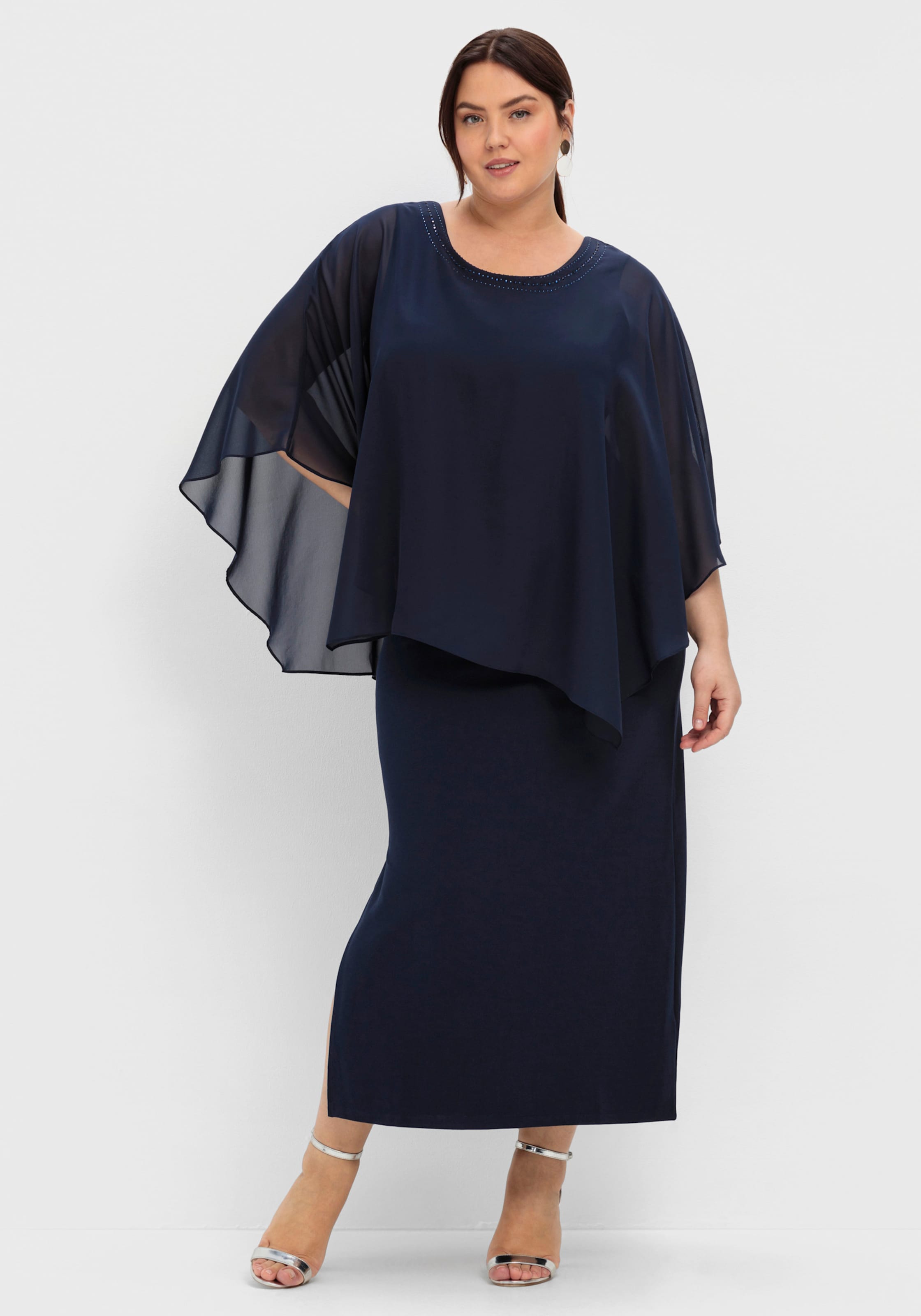 Abendkleid mit Fledermausärmeln