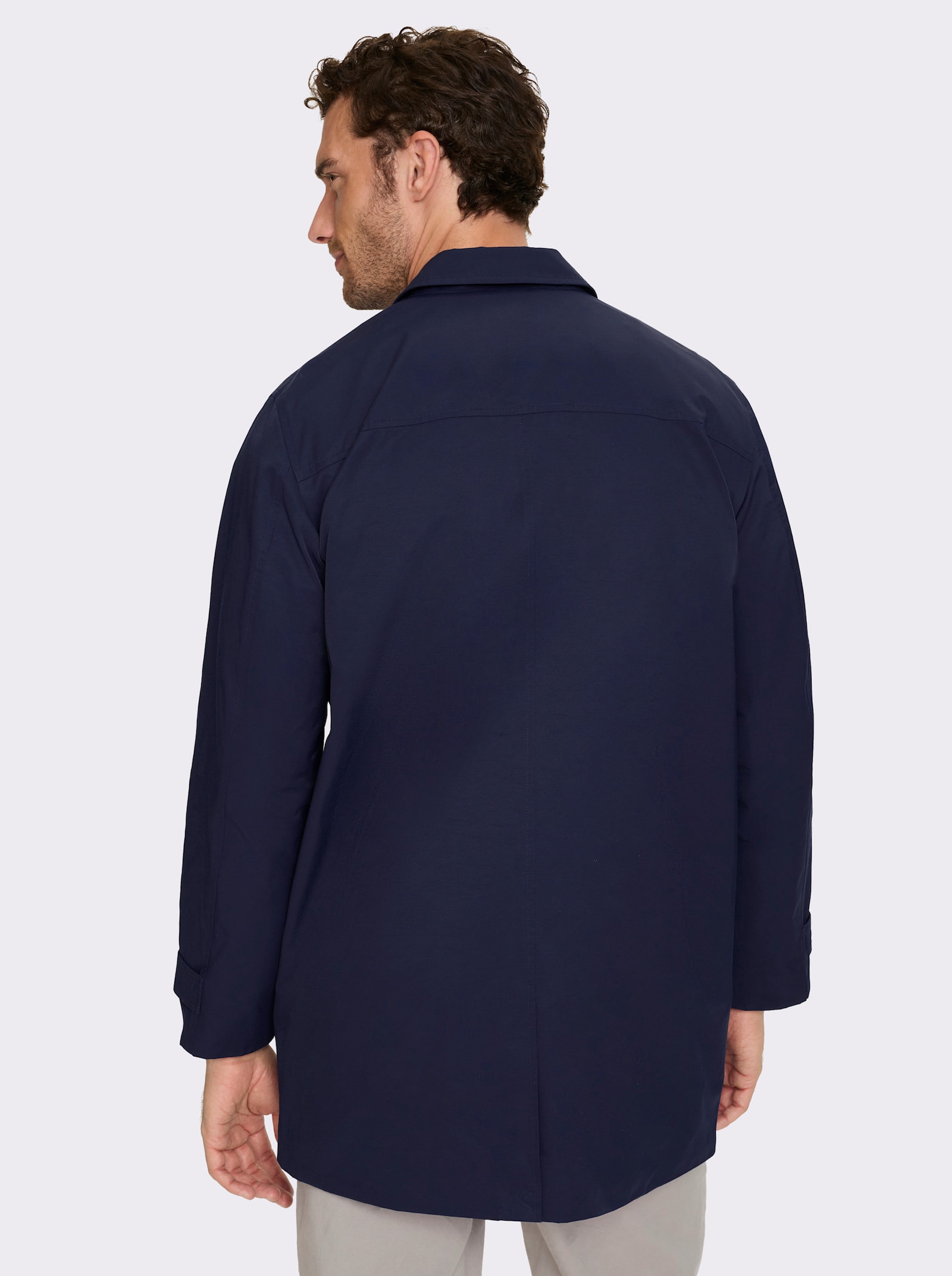 Marco Donati Kurzmantel in Twill-Qualität, gefüttert - marine