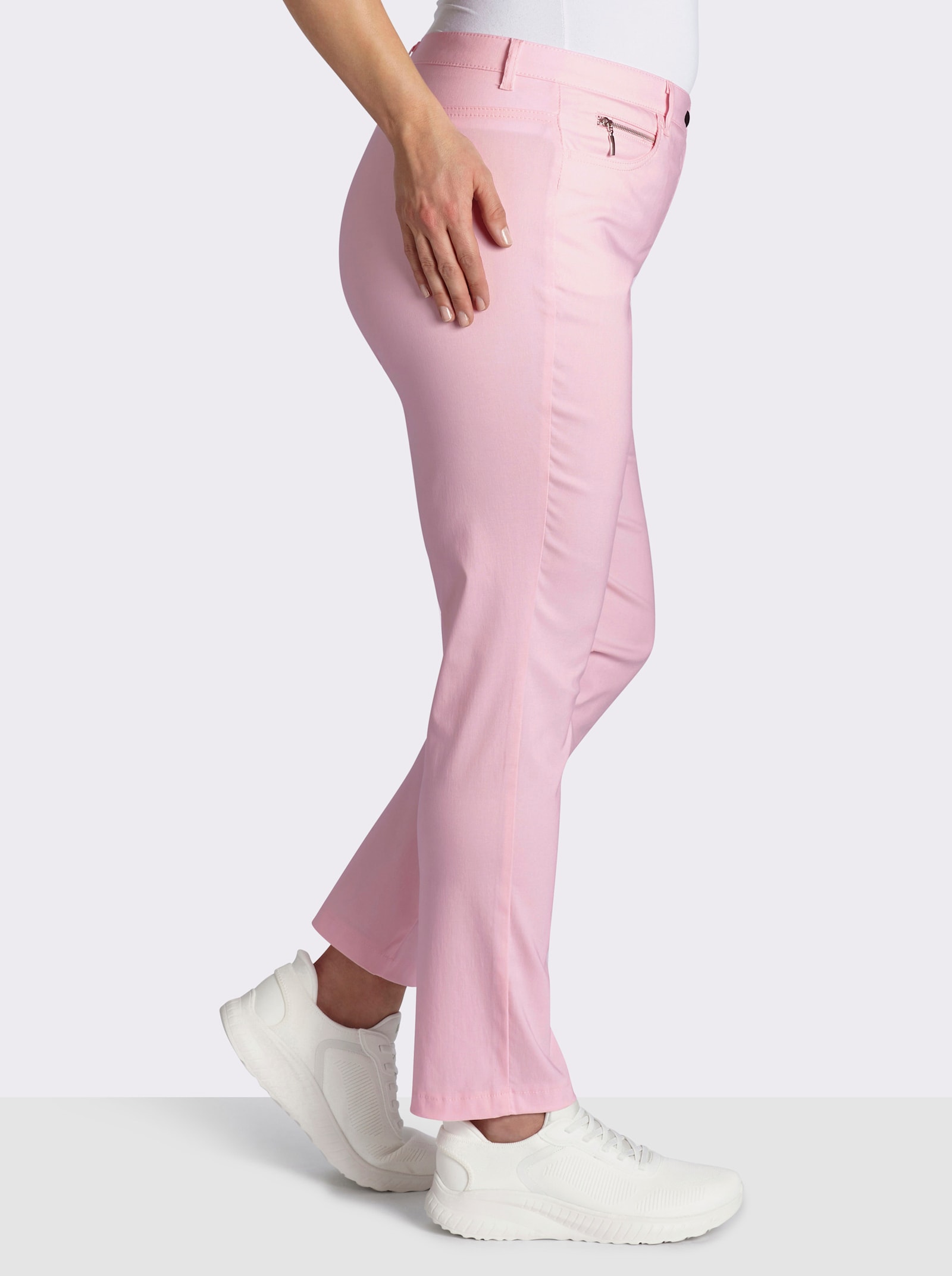 Stehmann Comfort line Stretch-Hose mit Zier-Taschen vorne - rosé