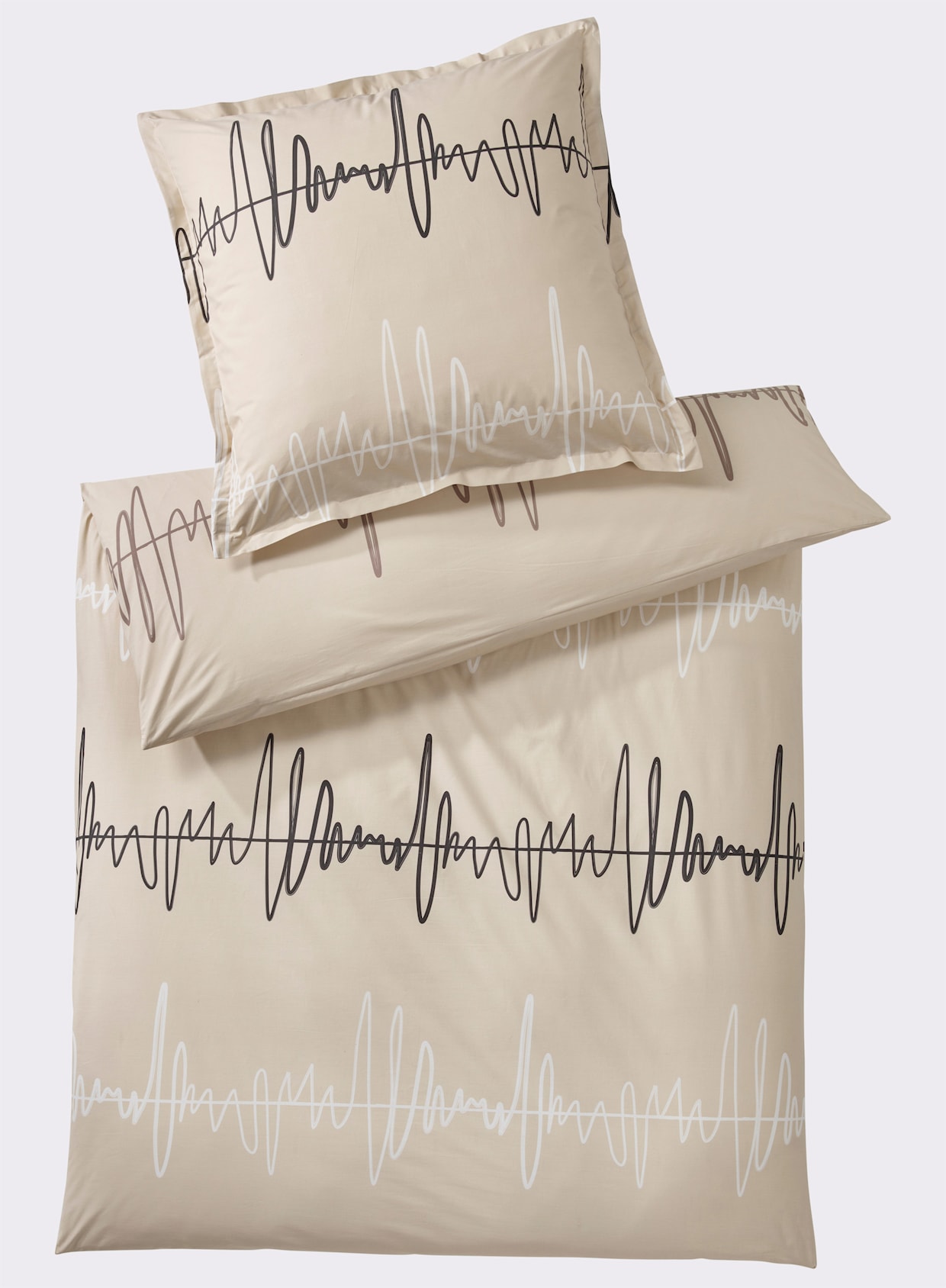 heine home Bettwäsche - sand-weiß-bedruckt