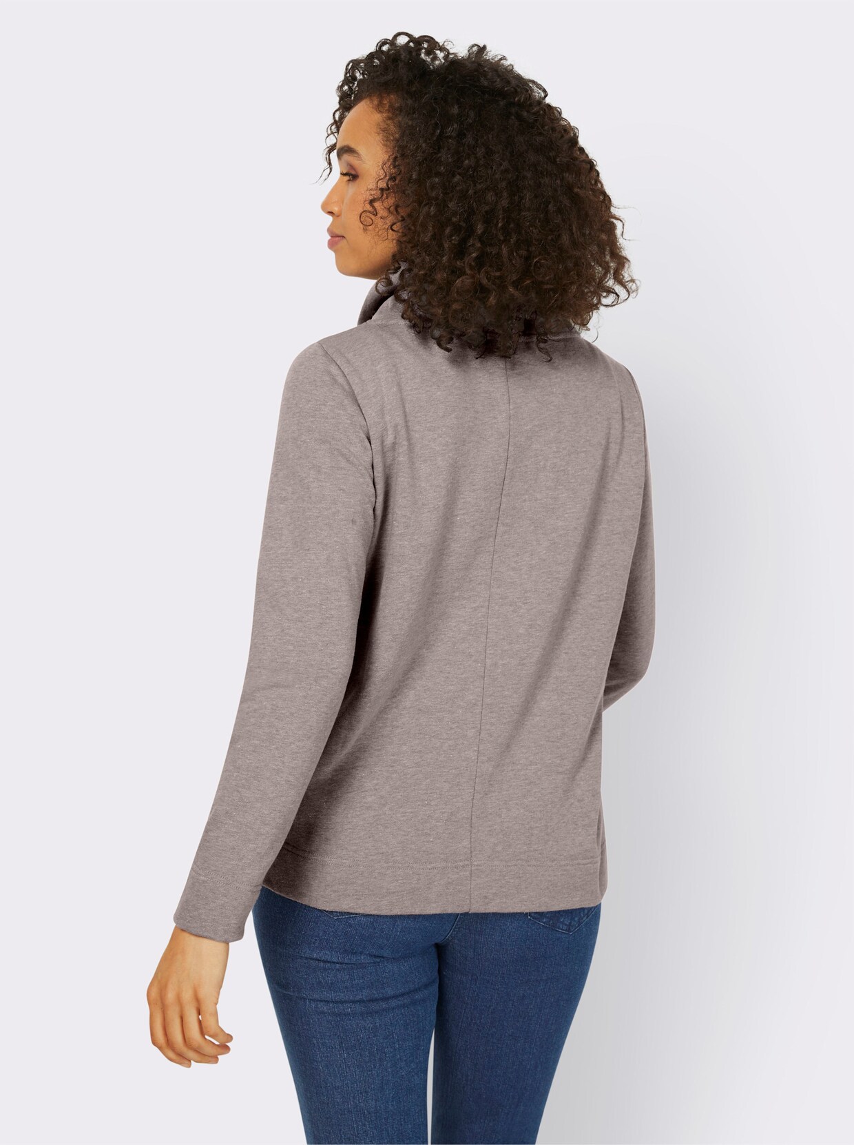 heine Sweatshirt - donkertaupe gemêleerd