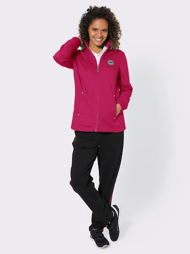 Catamaran Sports Freizeitanzug mit kontrastreicher Verarbeitung - pink-schwarz