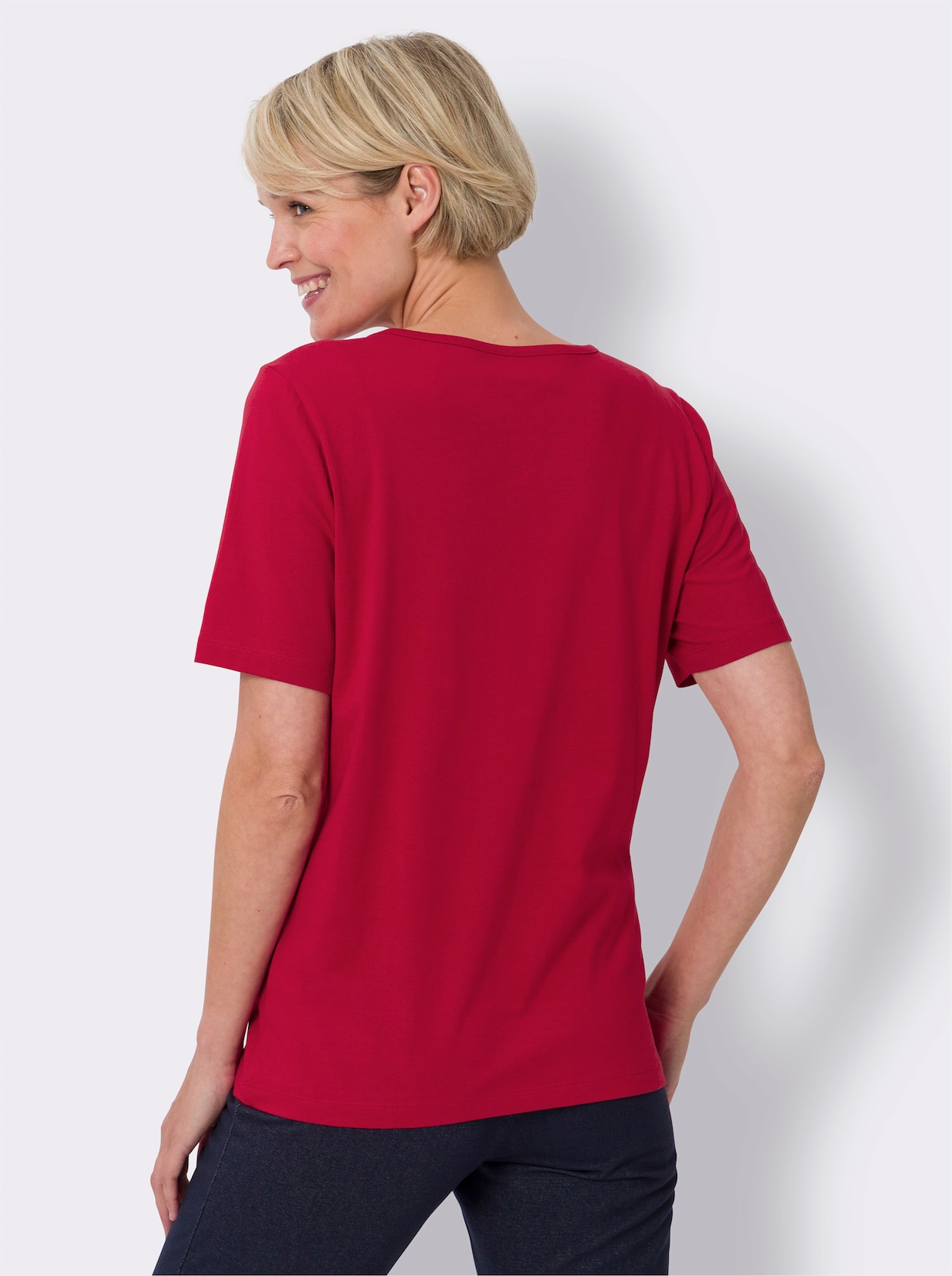Tričko s krátkým rukávem - červená-grepová