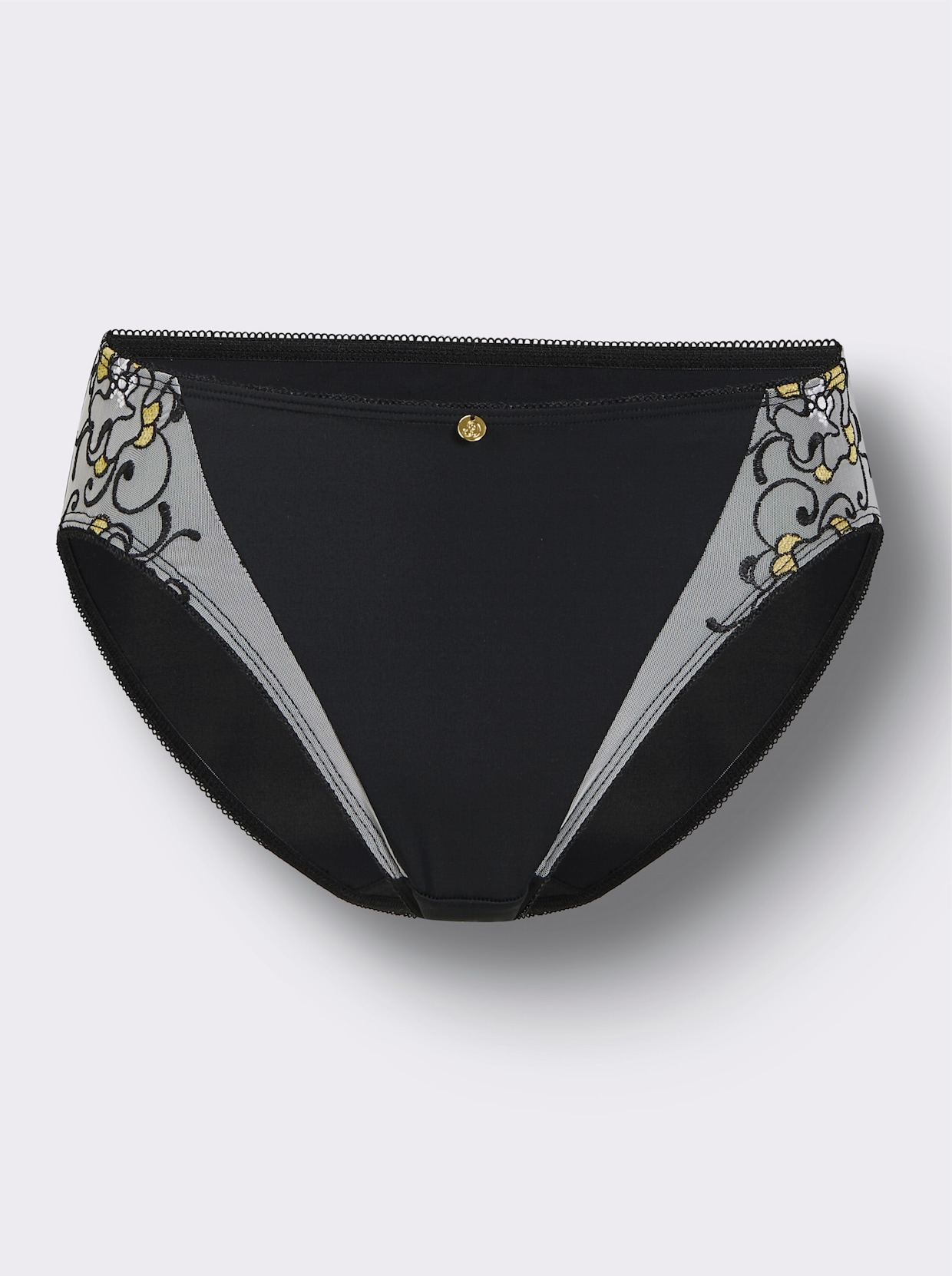 wäschepur Dámske boxerky so zvýšeným pásom - Slonovinová kosť-čierna