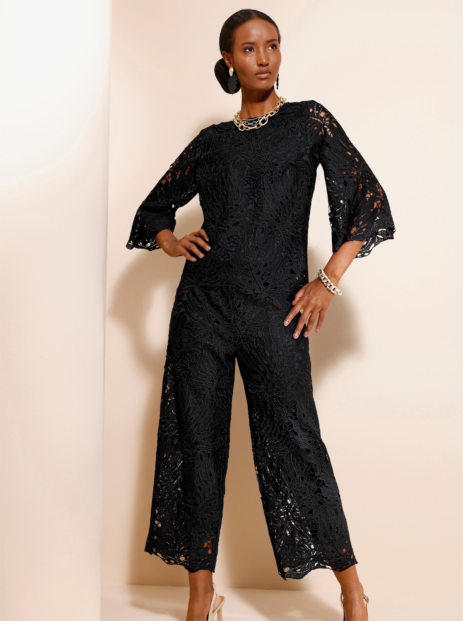 Marlene-Hose mit Rundum-Dehnbund - schwarz