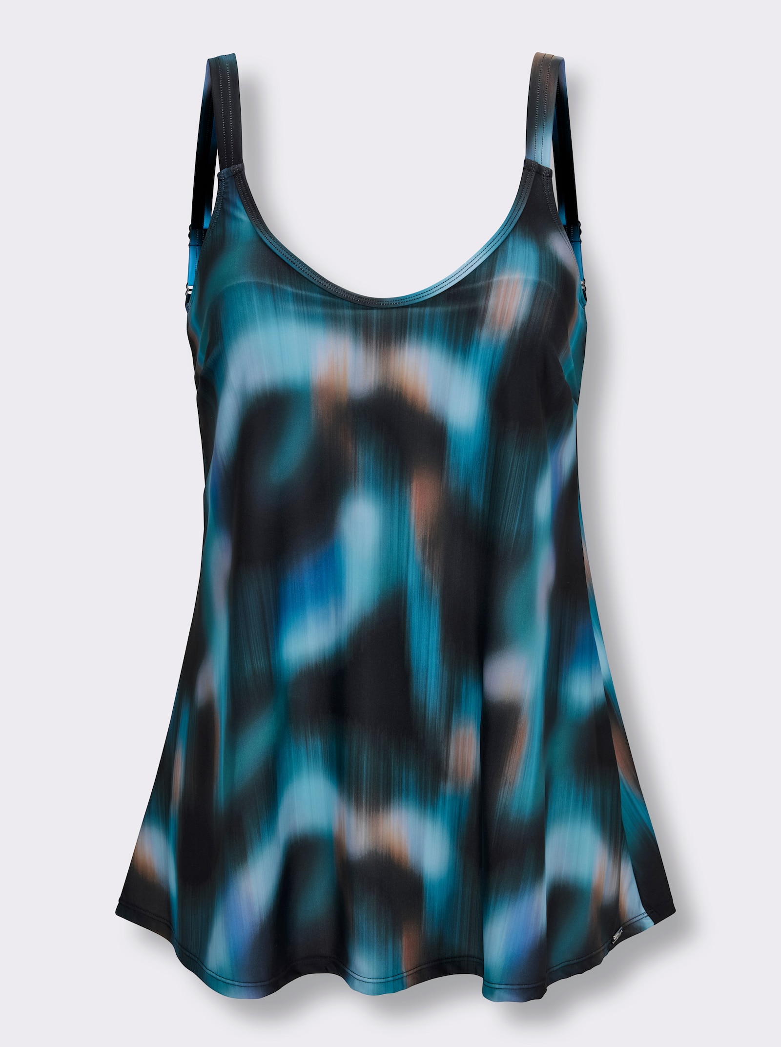 feel good Tankini-Oberteil mit verstellbaren Trägern - schwarz-topas