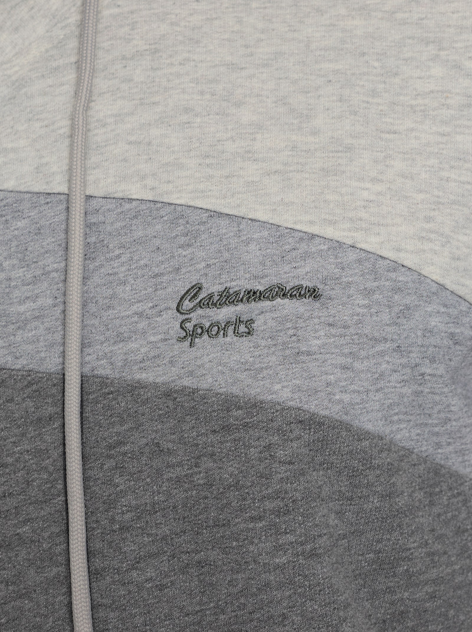 Catamaran Sports Sweatshirt mit weitenregulierbarem Kragen - anthrazit-hellgrau-meliert