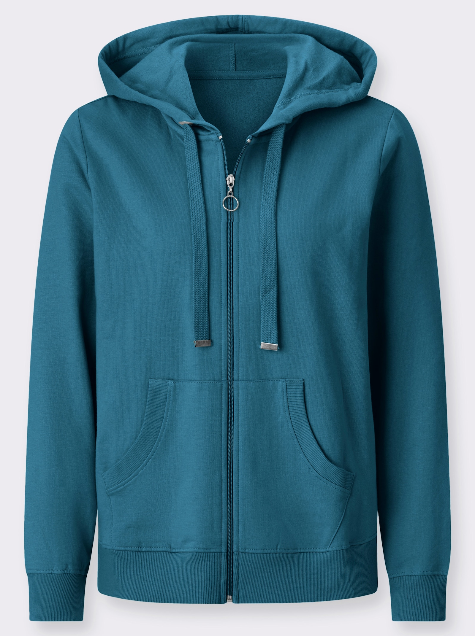 Sweatjacke mit Känguru-Taschen - topas