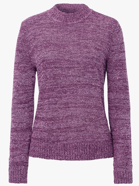Pullover - fuchsia-meliert