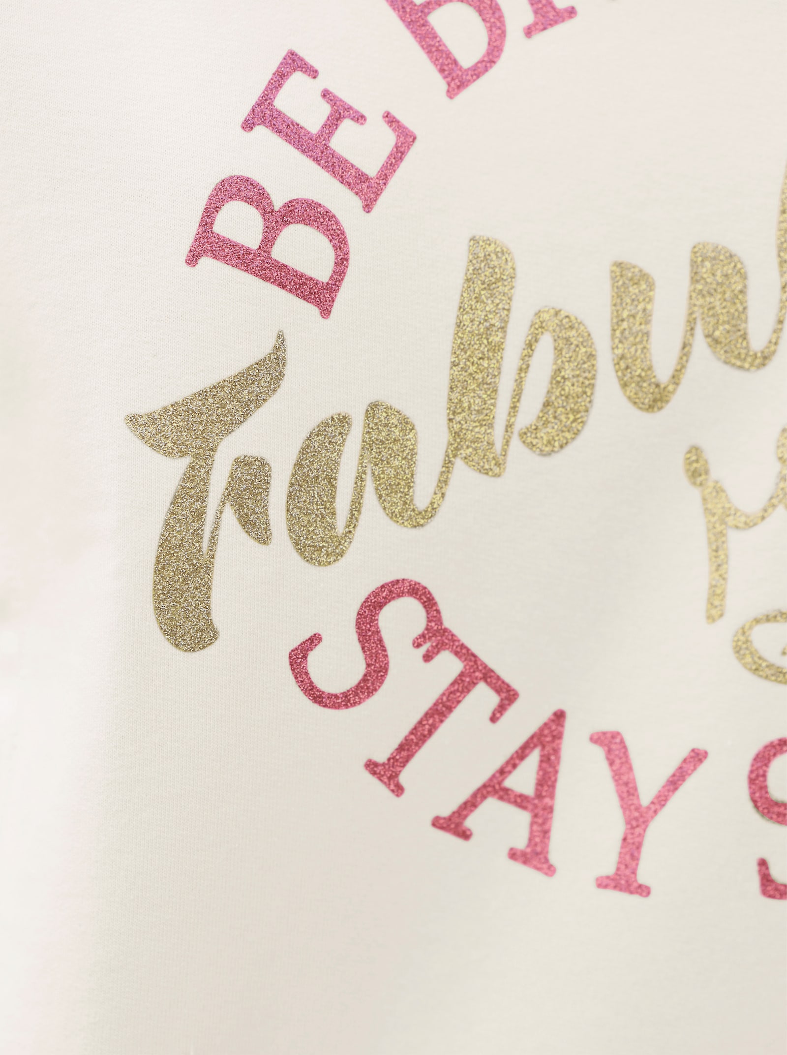 heine Sweatshirt mit glitzerndem Lettering - champagner