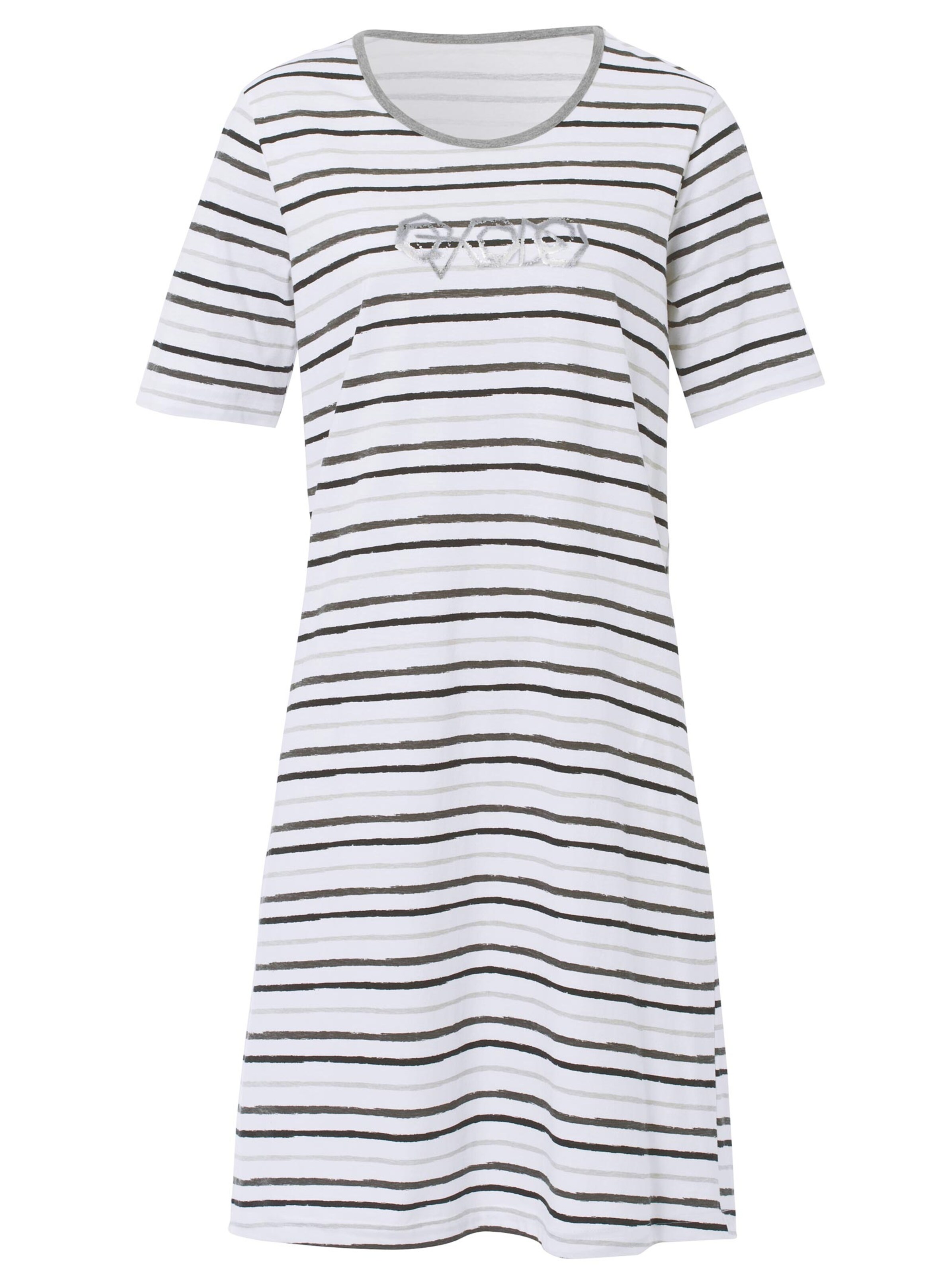 Nachthemd - grau-bedruckt