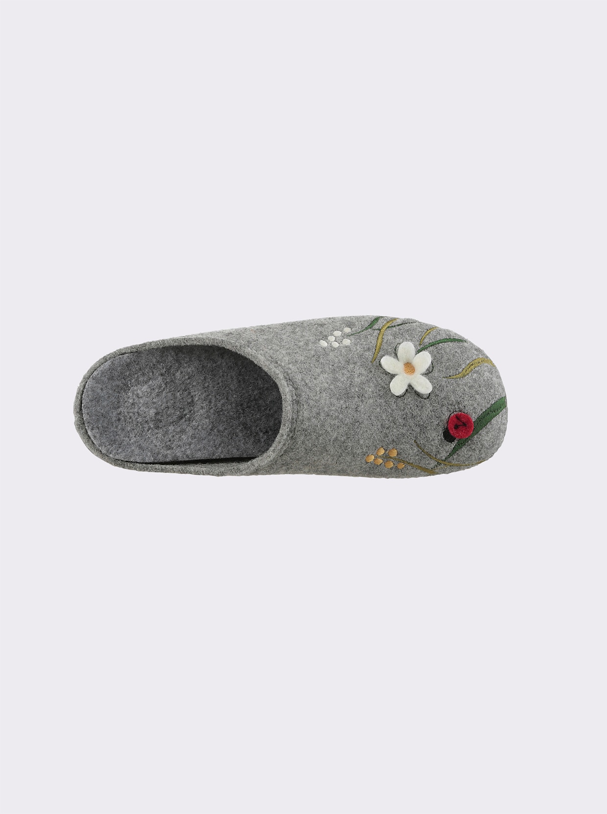 Thies Pantoffel - grau-bunt