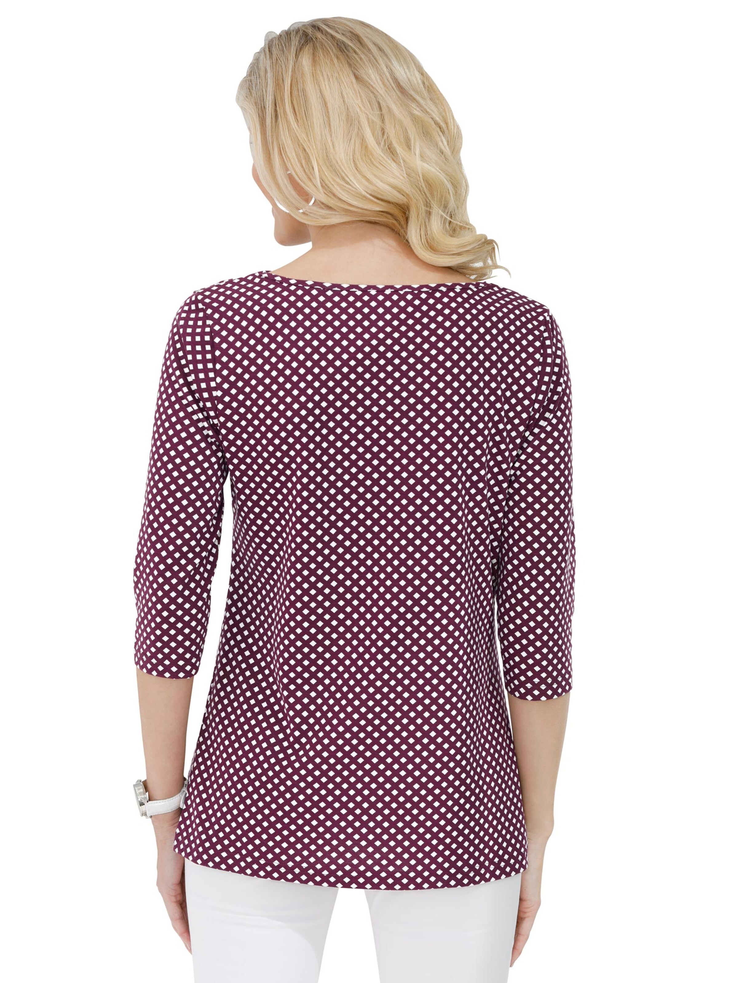 Shirt - bordeaux-gemustert