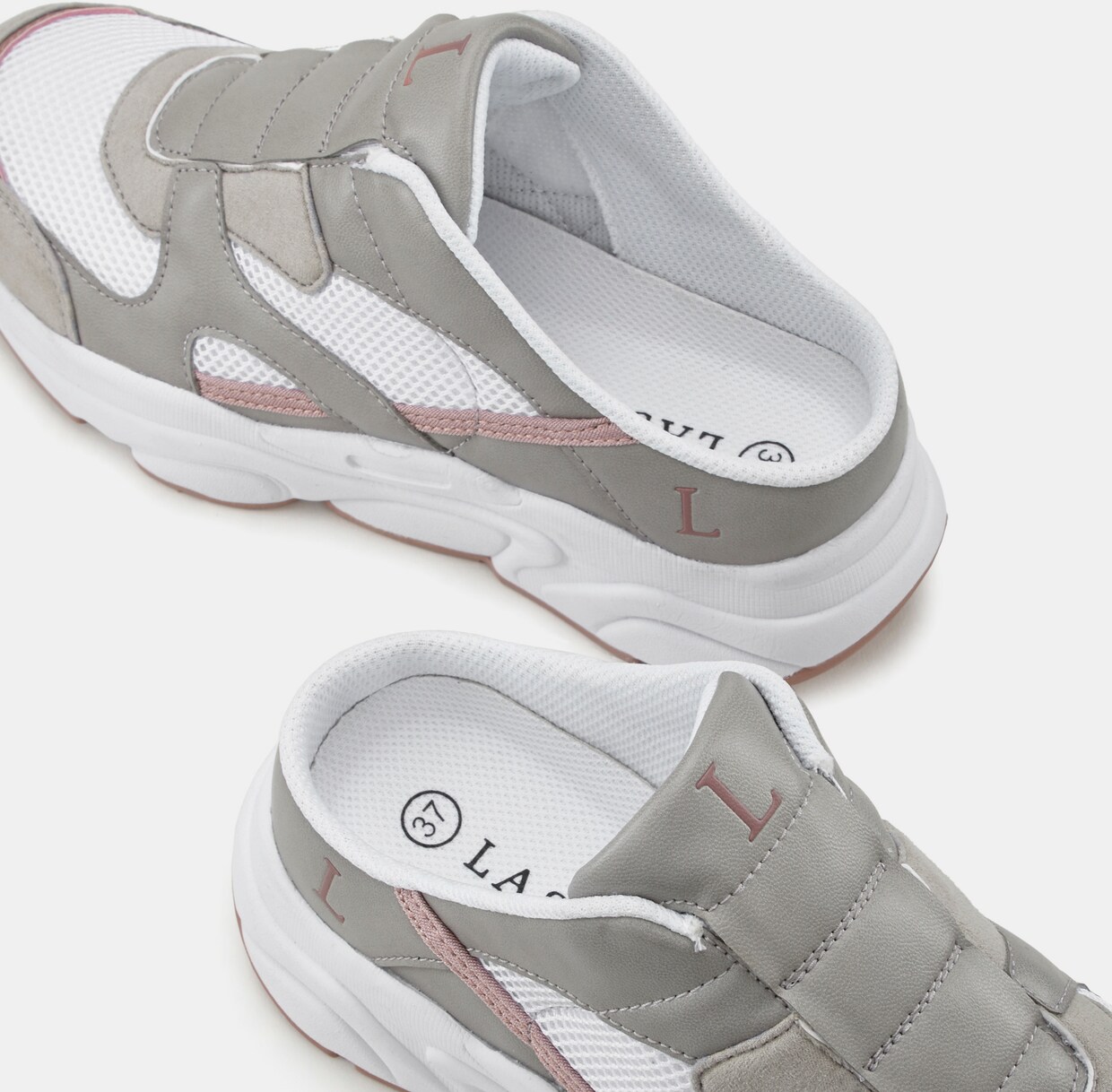 LASCANA Slip-On Sneaker - weiß-grau-rosé