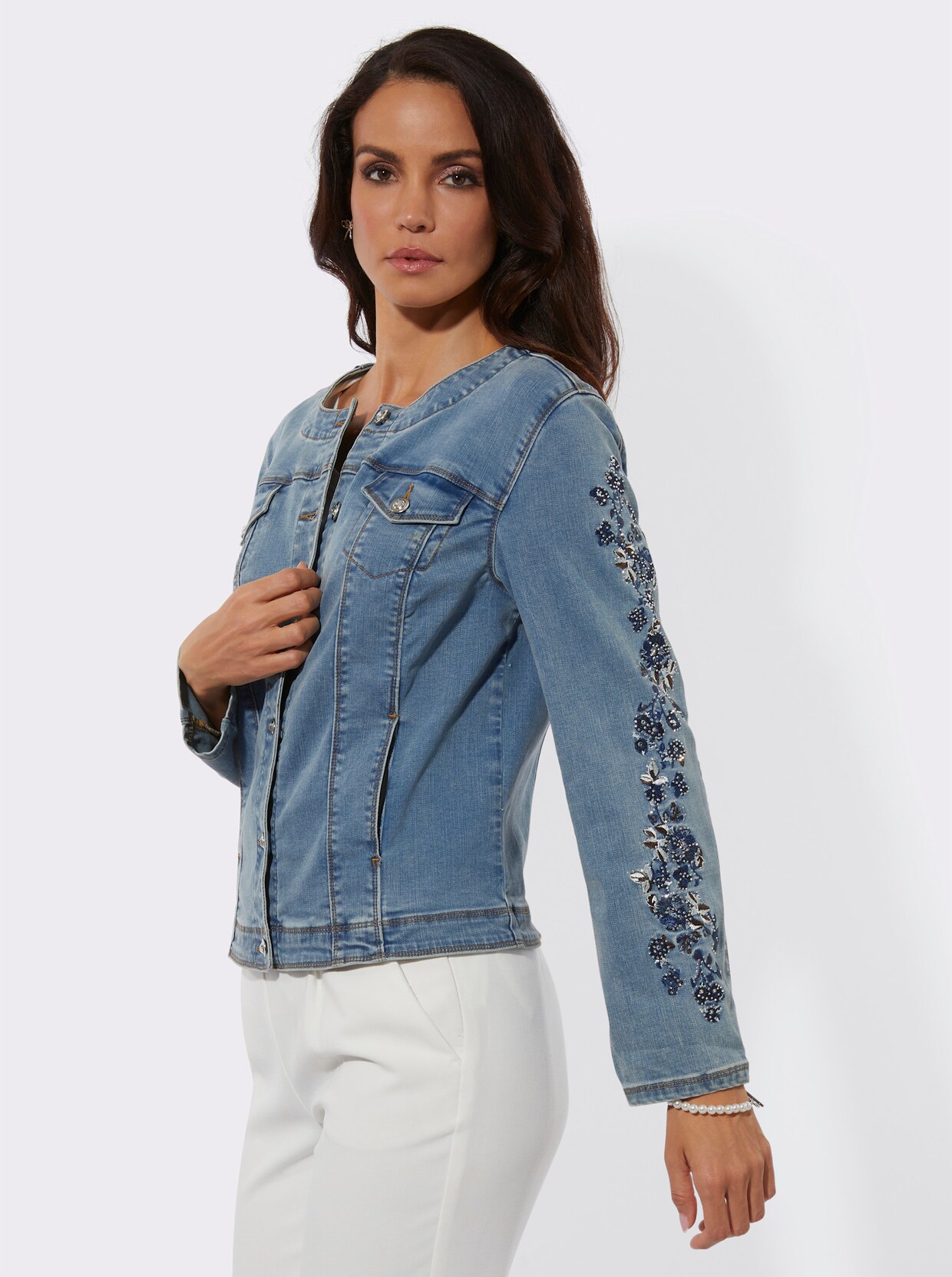 Jeansblazer - blue-bleached