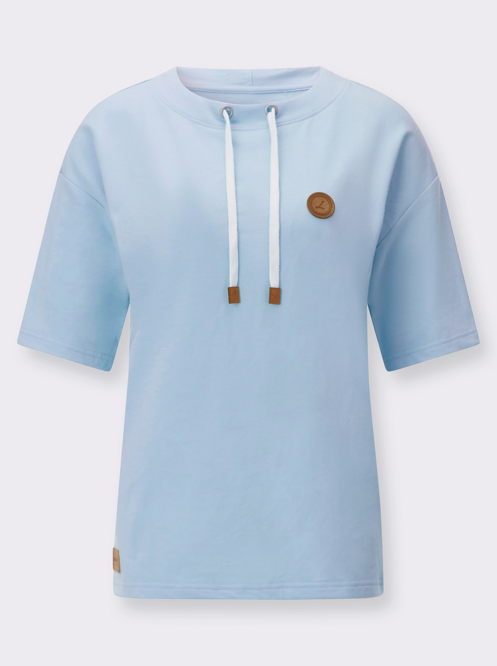 Sweatshirt mit überschnittenen Schultern - eisblau