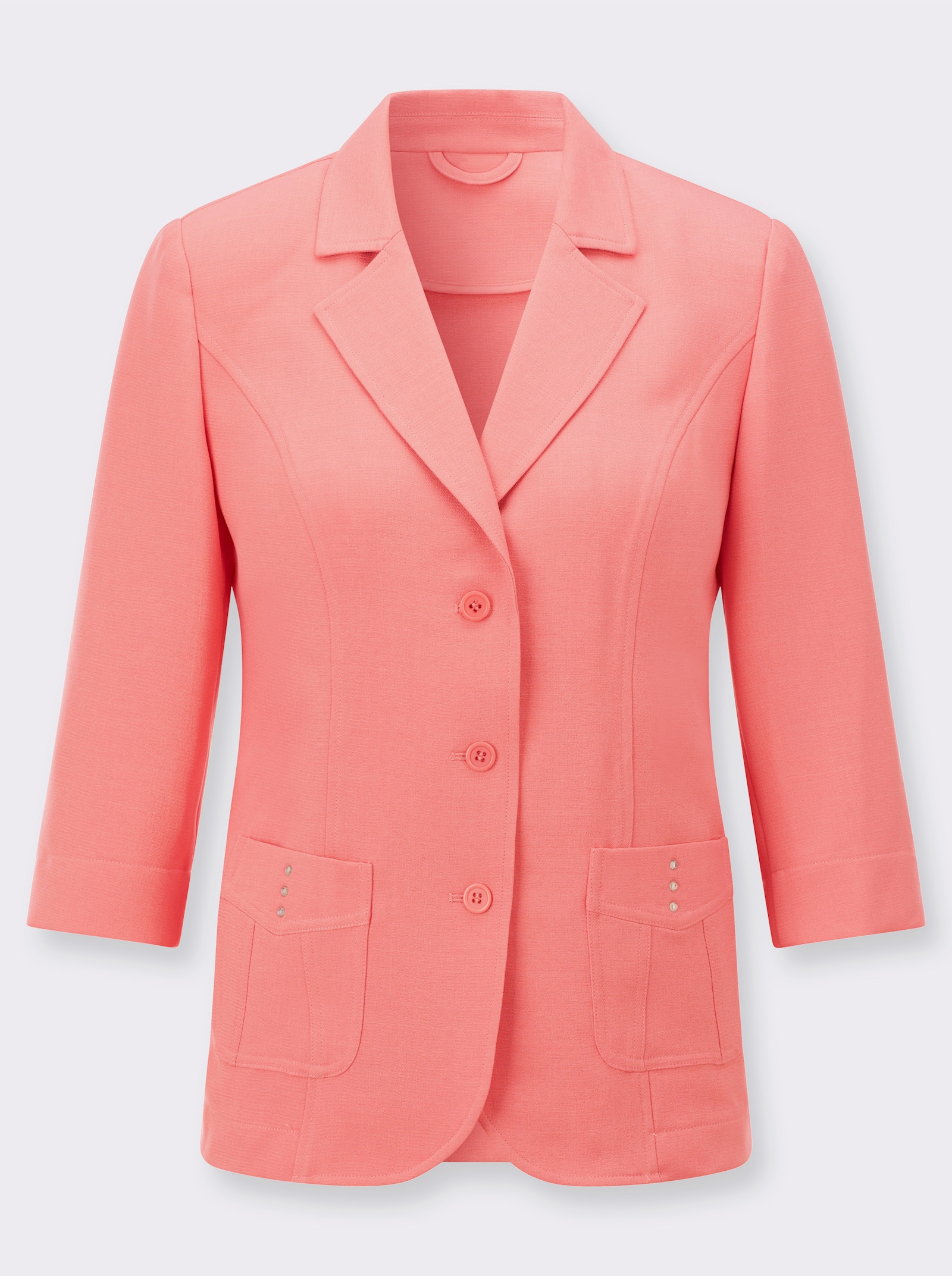 Blouseblazer met glittersteentjes - flamingo gemêleerd