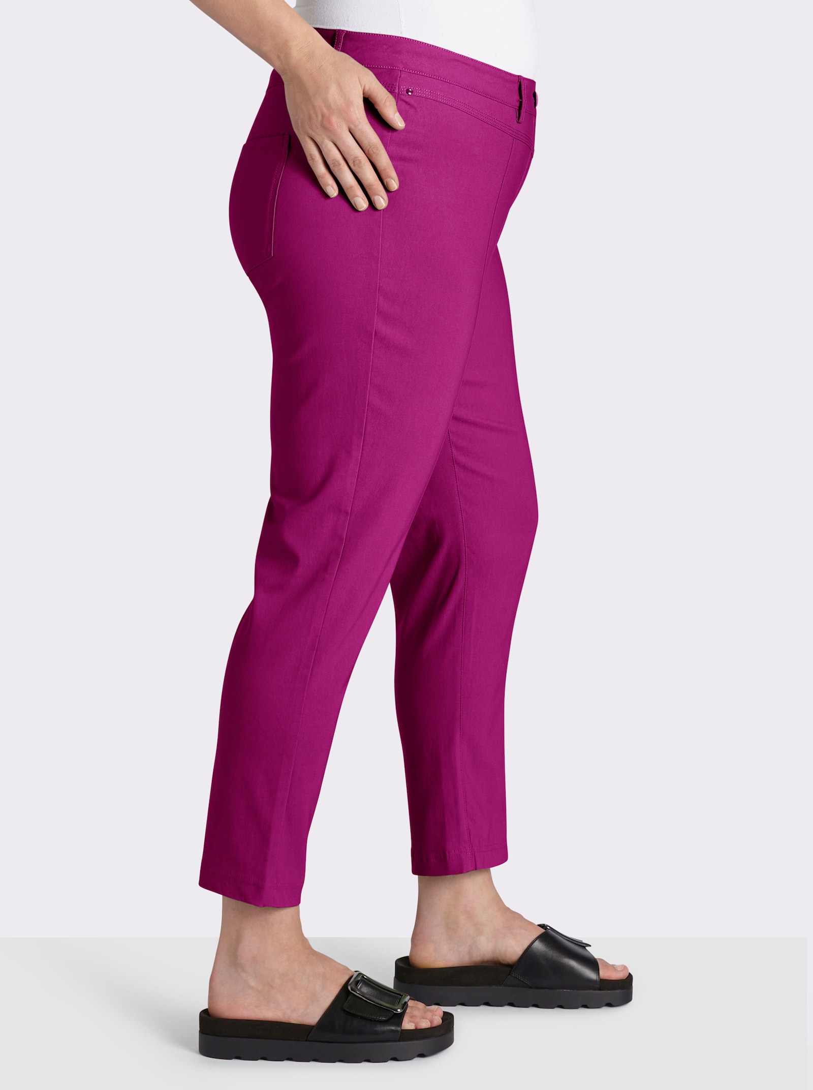 Bengalinhose mit aufgesetzten Gesäßtaschen - magenta