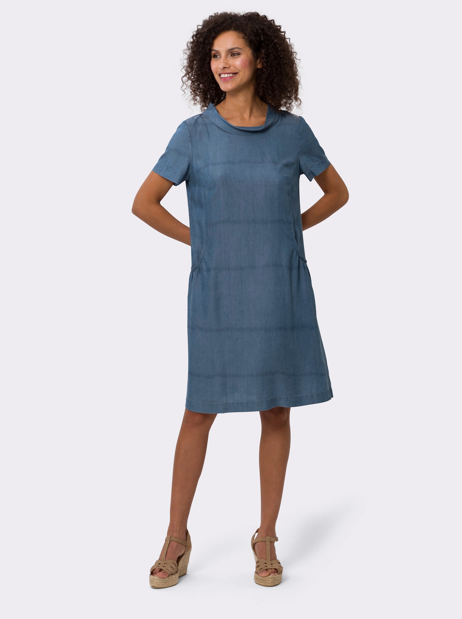 heine Jeanskleid mit Reißverschluss - blue-bleached