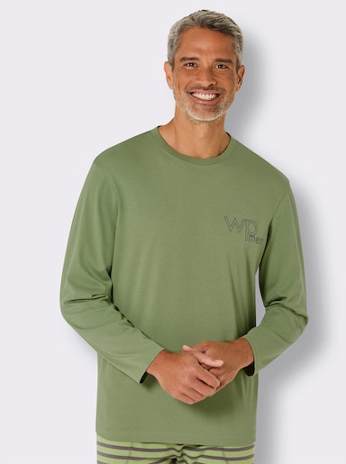 wäschepur men Schlafanzug-Shirt - eucalyptus