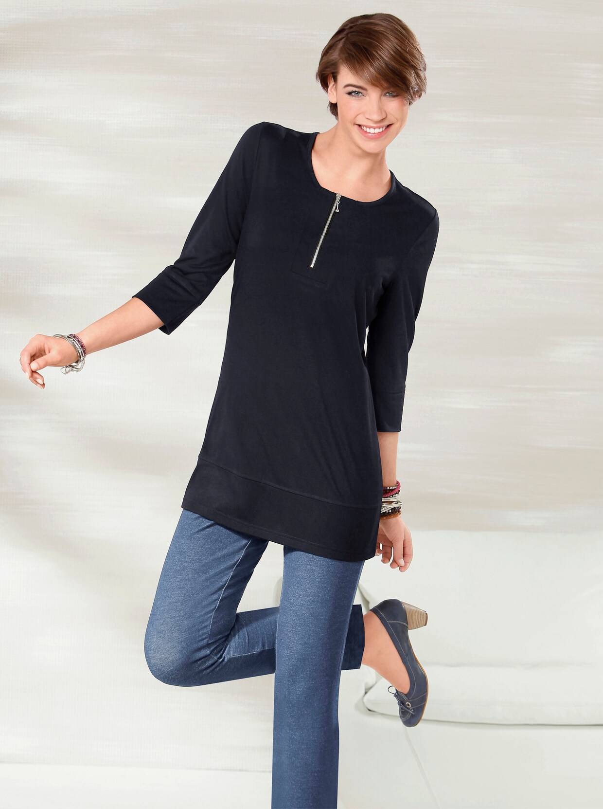 Longshirt - schwarz